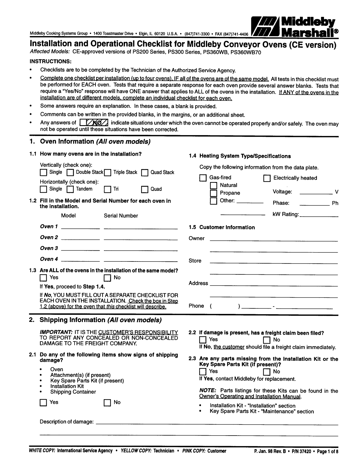 Toastmaster PS200 Series, PS300 Series Operation Manual