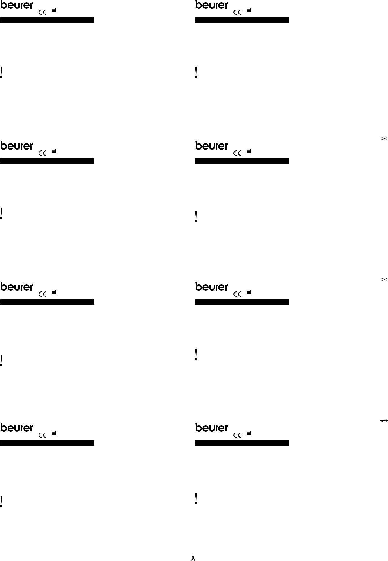 Beurer MP 26 User guide