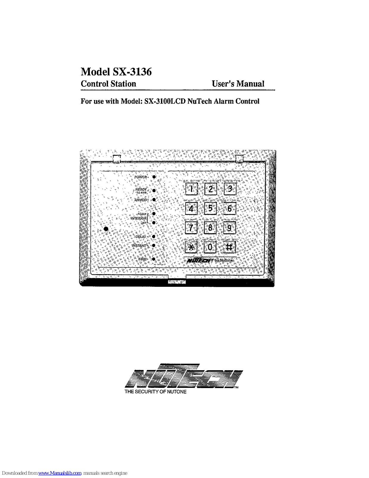 NuTech SX-3136LCD, SX-3136, SX-3100LCD User Manual