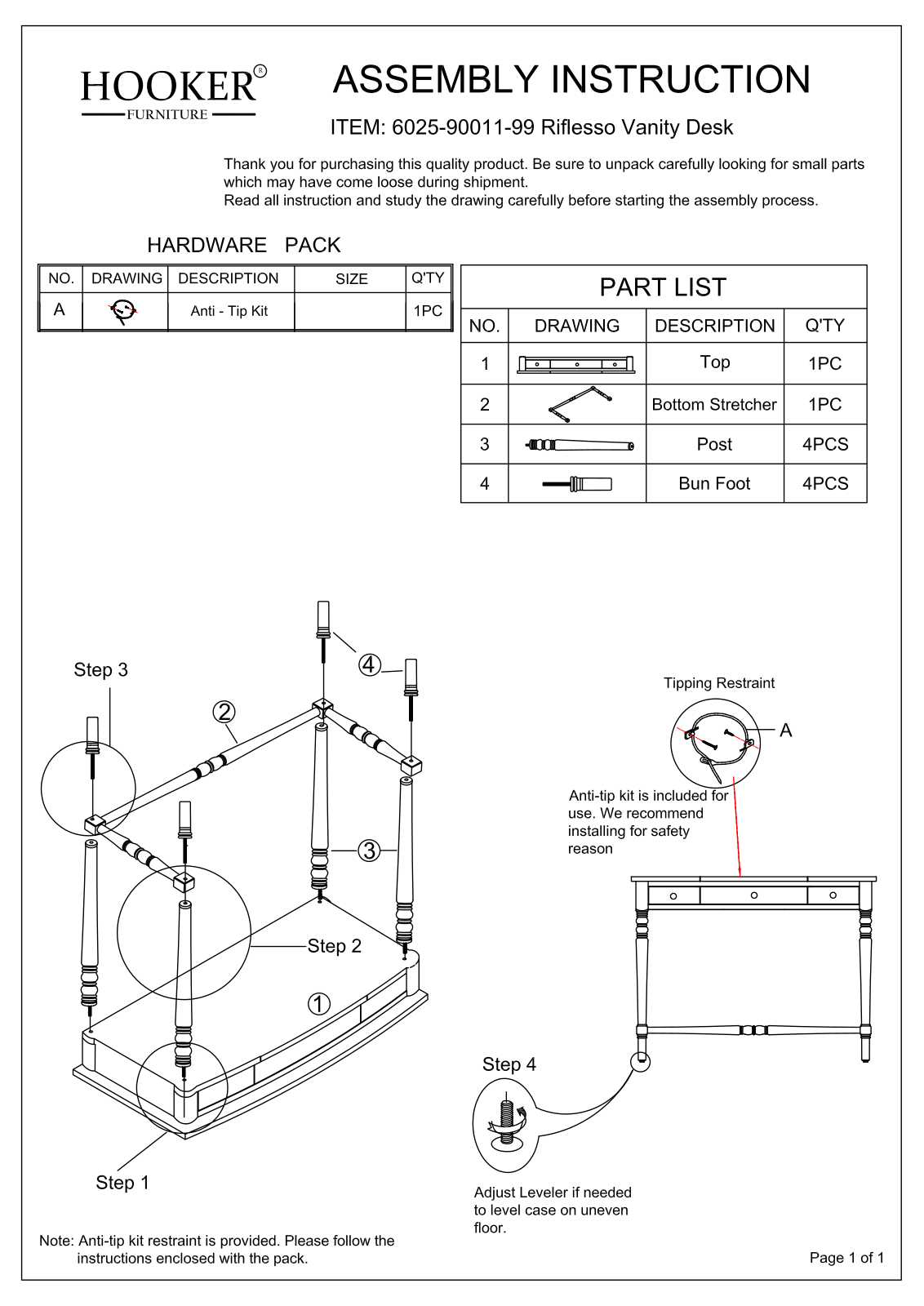 Hooker 6025-90011-99 Assembly Instructions - ManualMachine.com