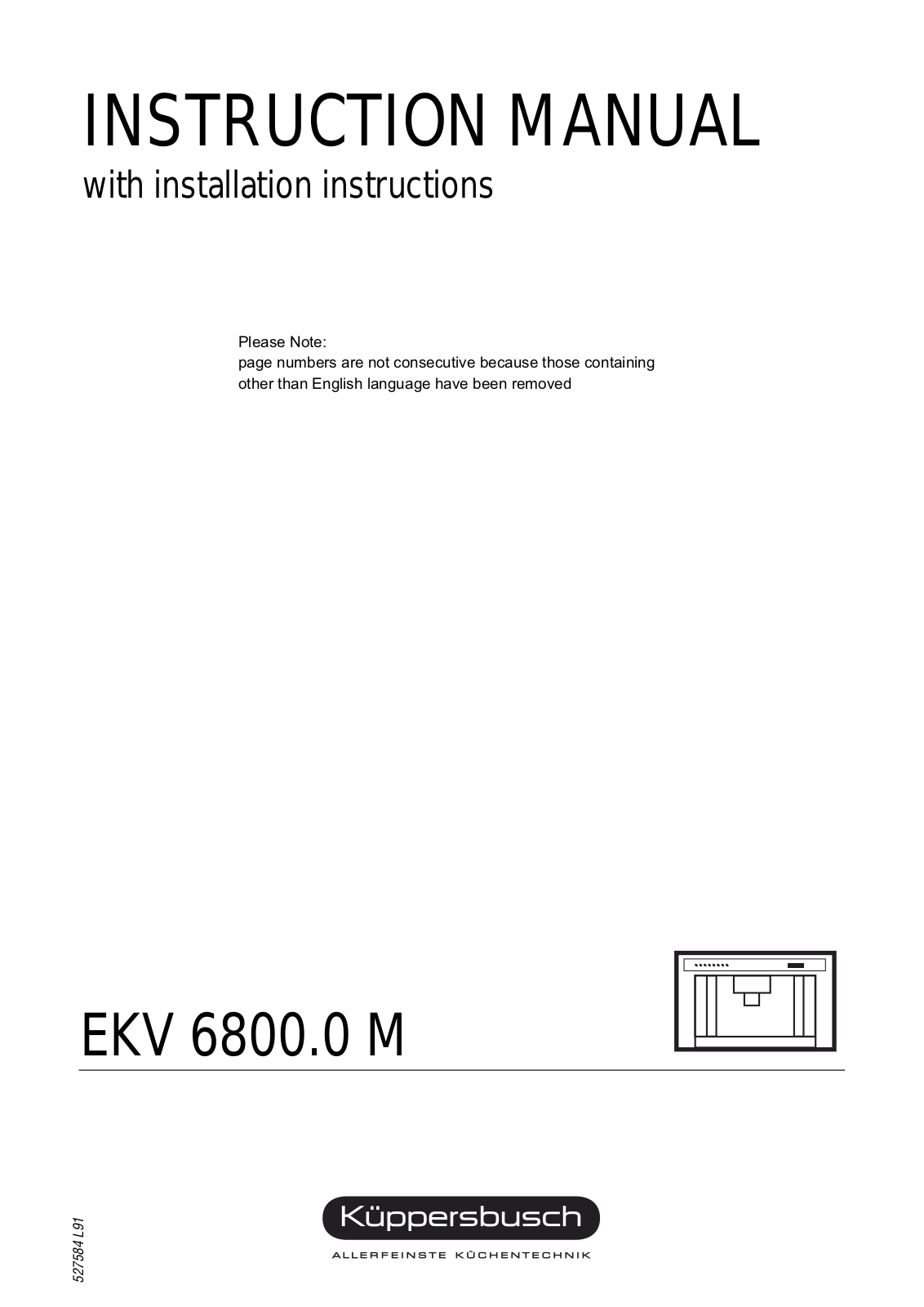 Kuppersbusch USA EKV 6800.0 M User Manual