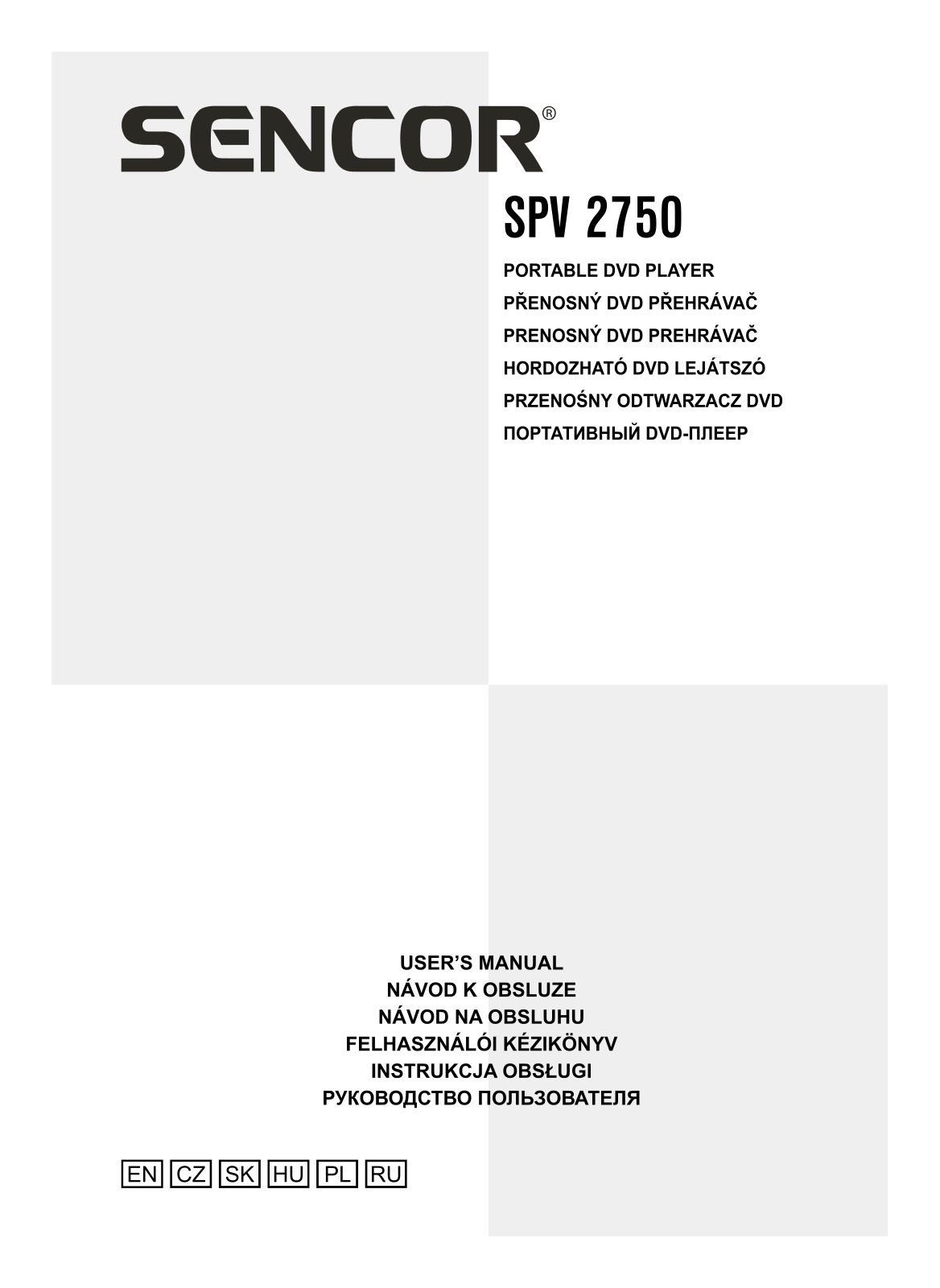 Sencor SPV 2750 User Manual