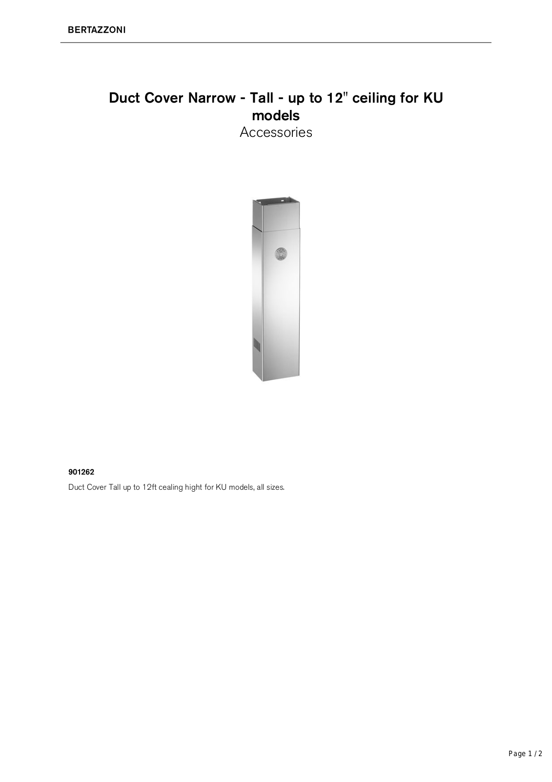 Bertazzoni BER10291 Specifications - ManualMachine.com