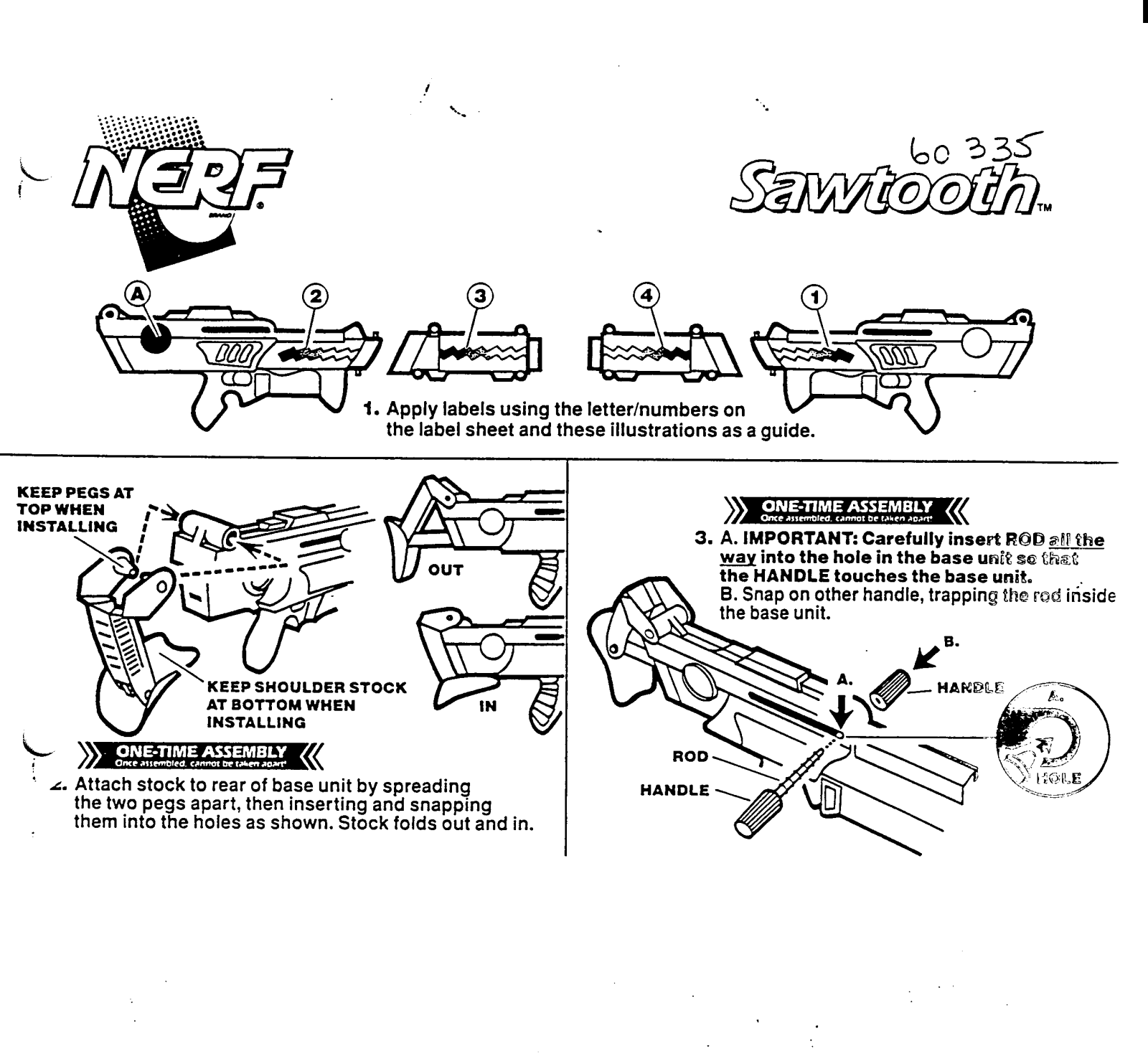 HASBRO Nerf Saw Tooth User Manual