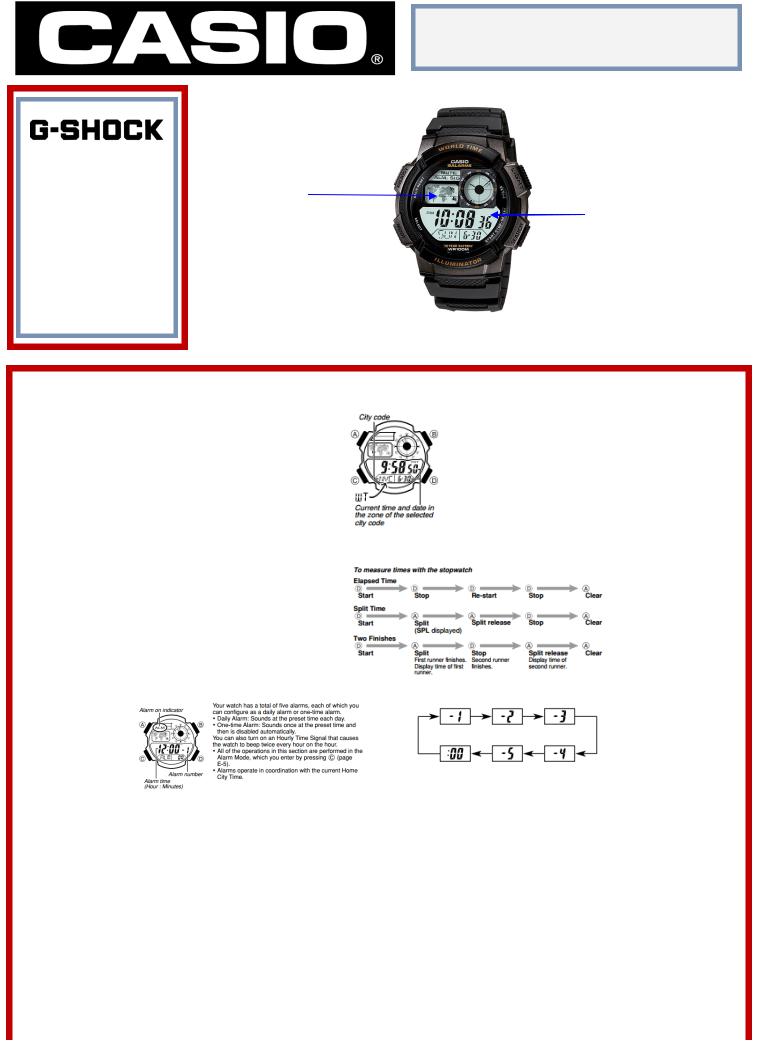 Casio AE-1000W-1A2VEF Instruction manual