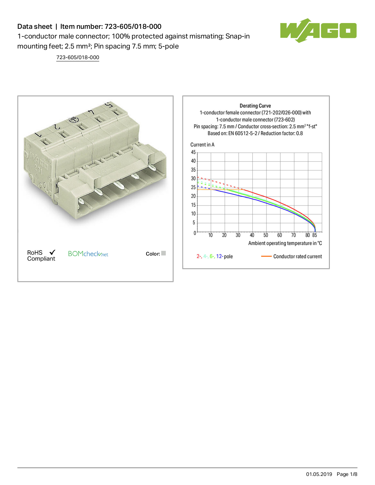 Wago 723-605/018-000 Data Sheet