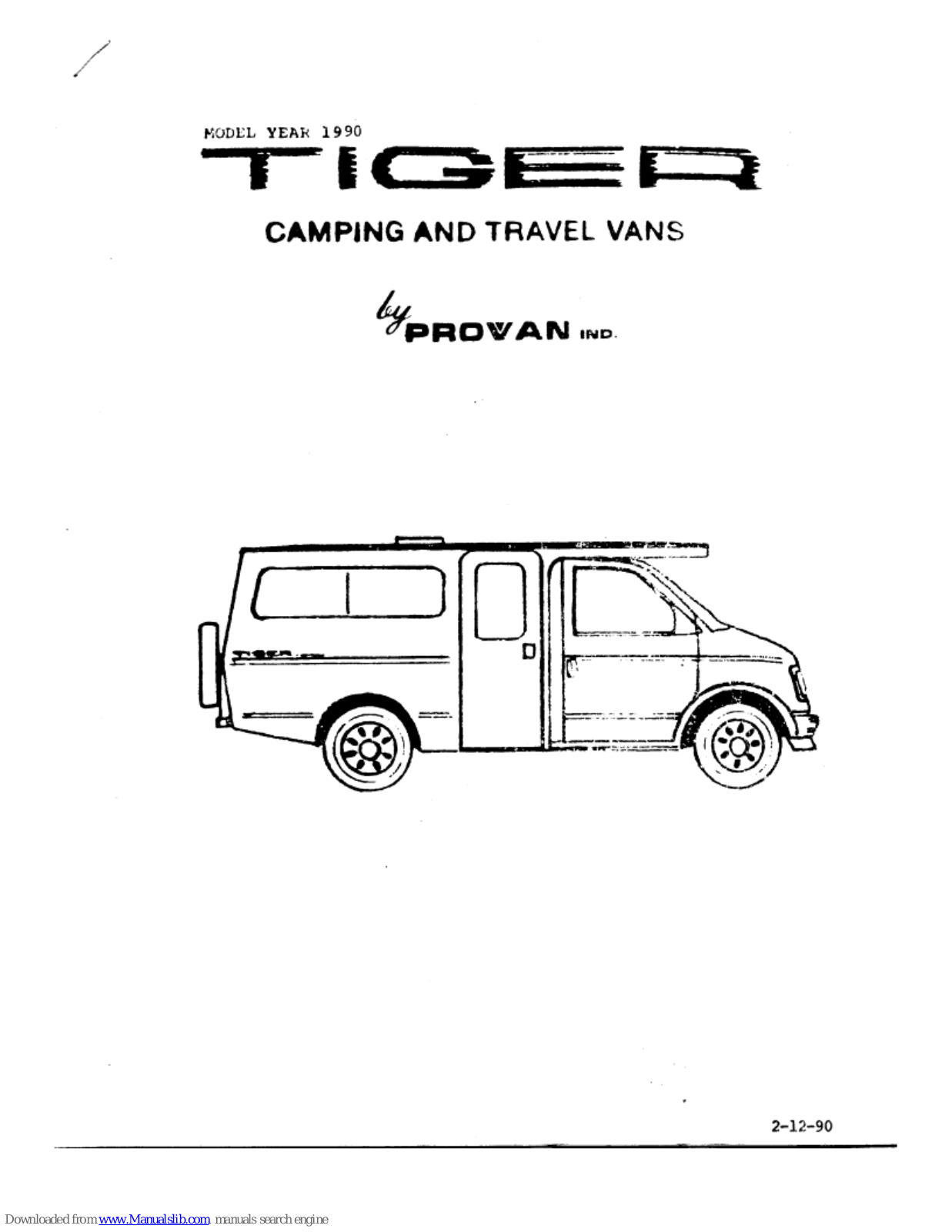 Provan 1990 Tiger User Manual - ManualMachine.com