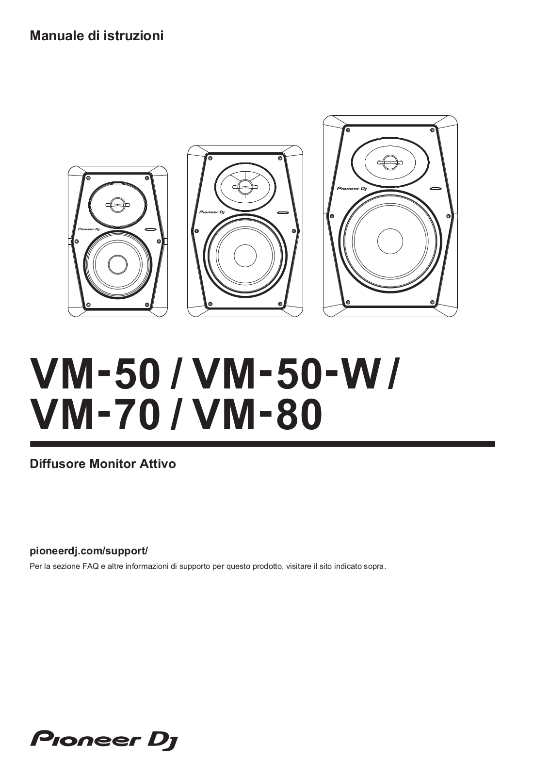 Pioneer DJ VM-50, VM-50-W, VM-70, VM-80 Instruction Manual