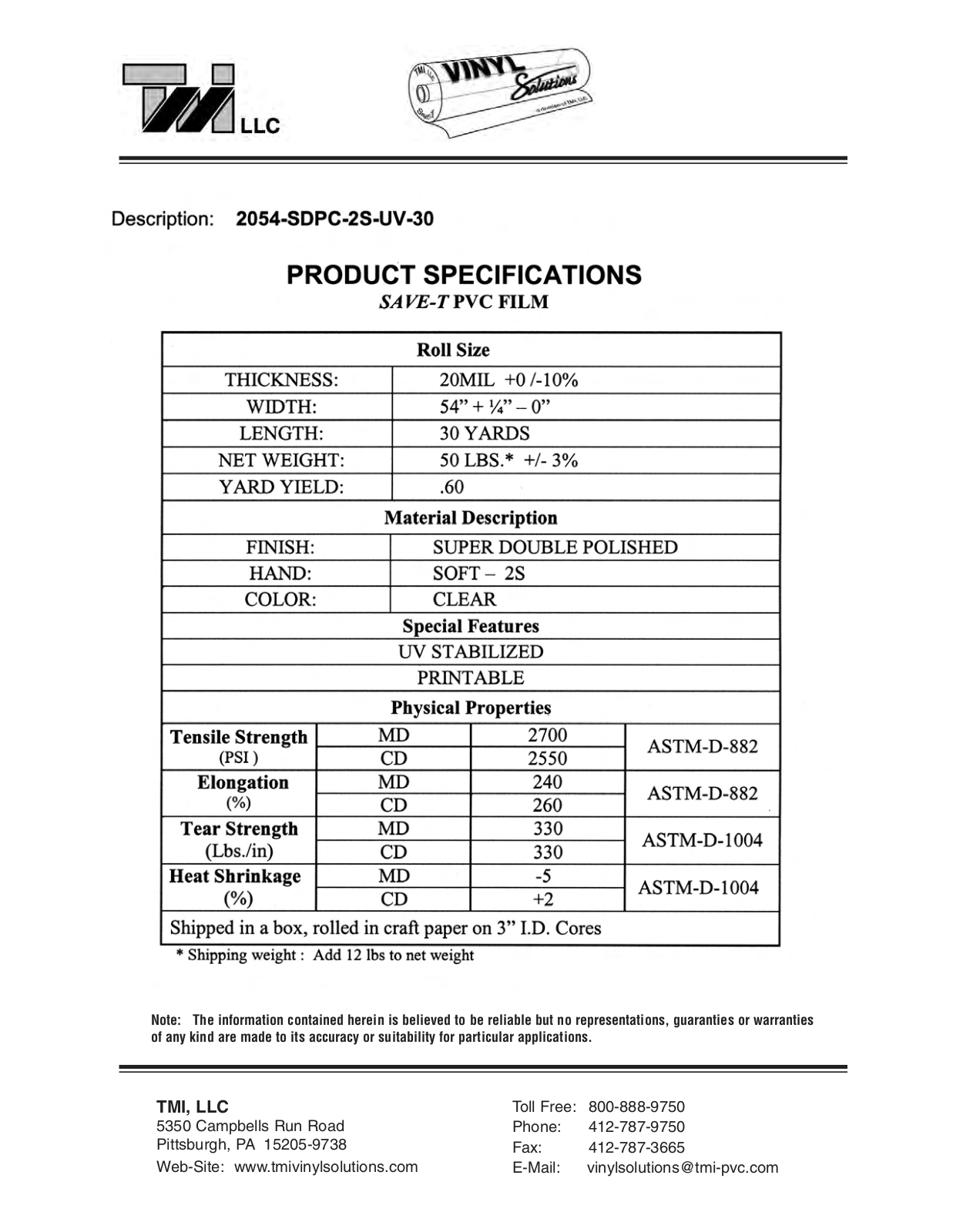 Tmi 2054-SDPC-2S-UV-30 User Manual