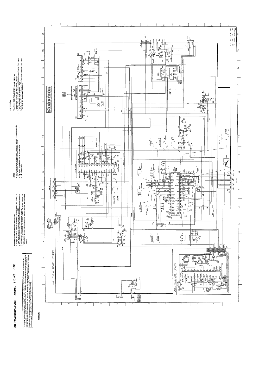 Toshiba 21D3XE Schematic