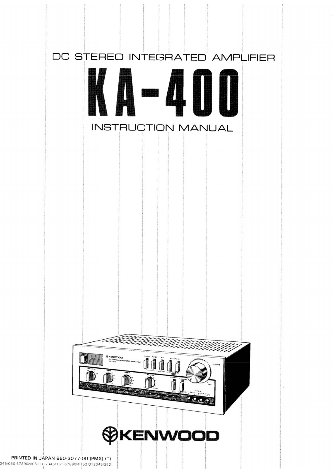 Kenwood KA-400 Owners Manual