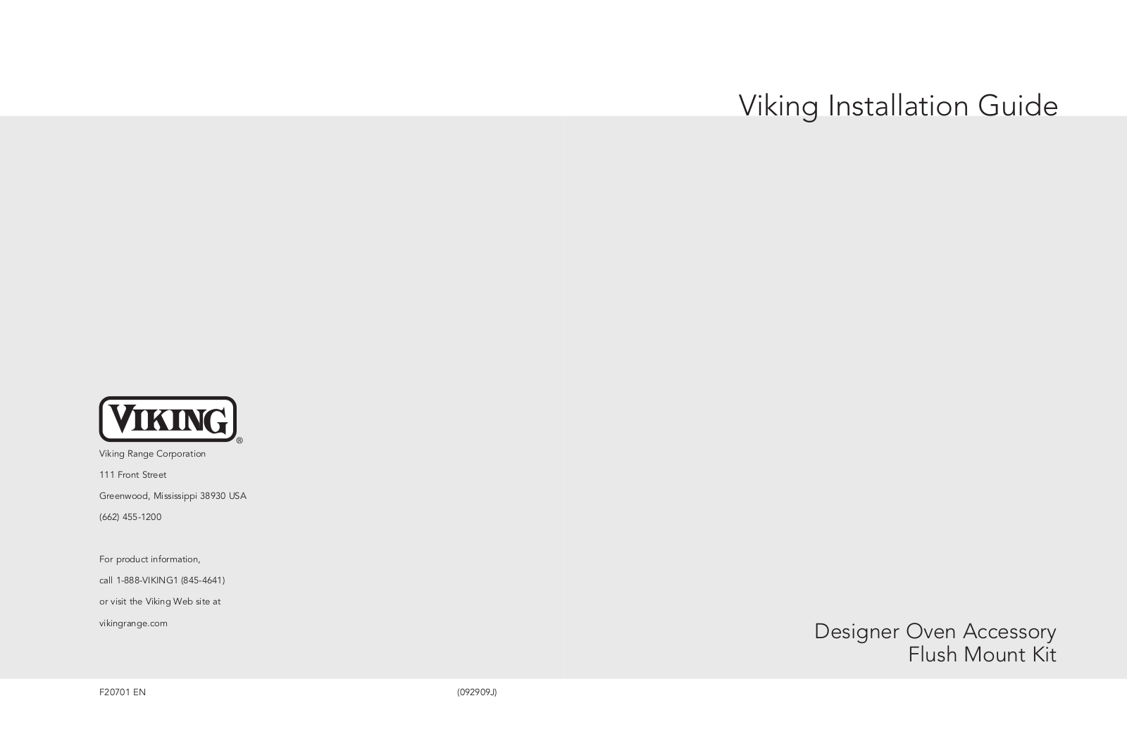 Viking VDOE527SS Installation