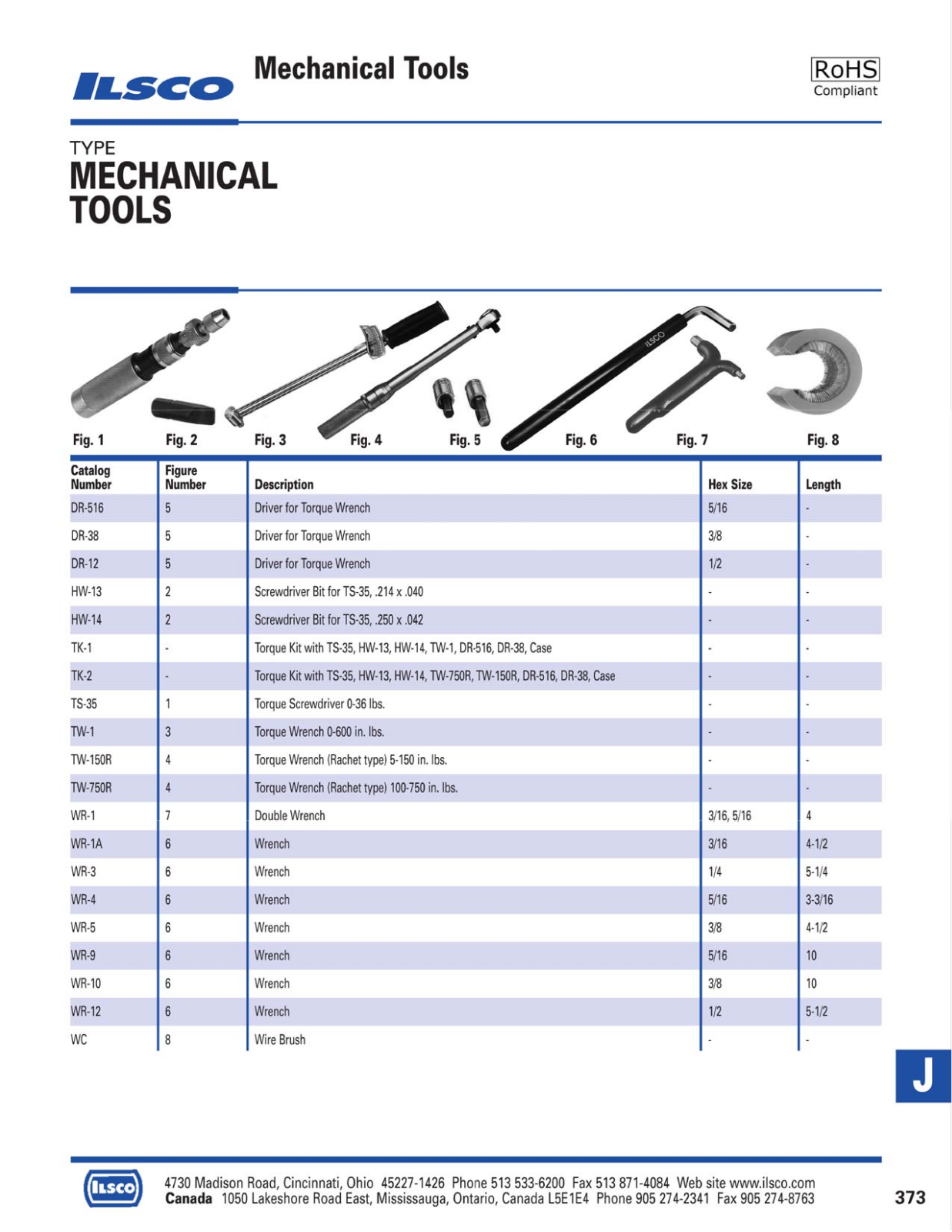 Ilsco Mechanical Tools Catalog Page