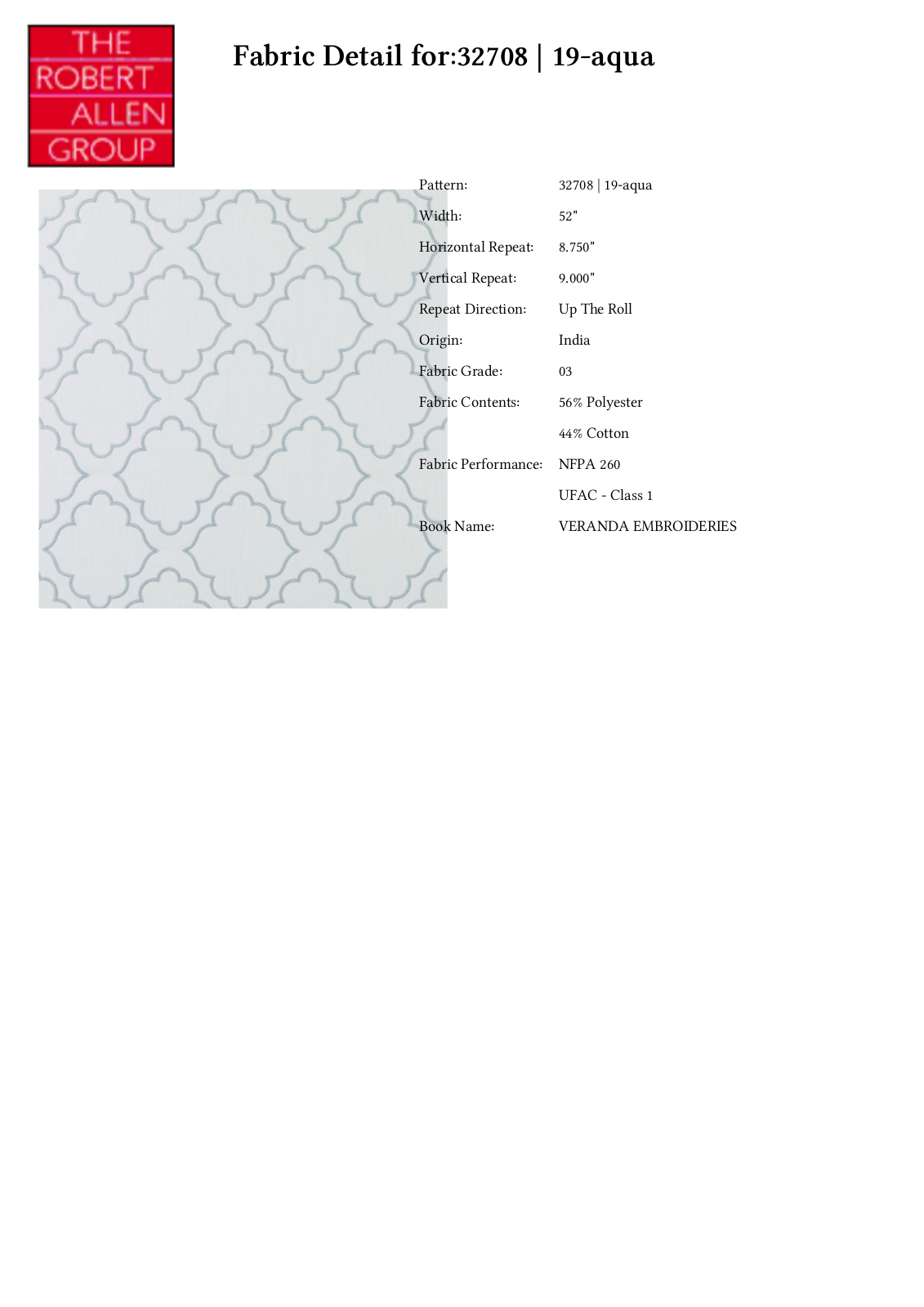 Duralee CRAL5722 Specifications - ManualMachine.com