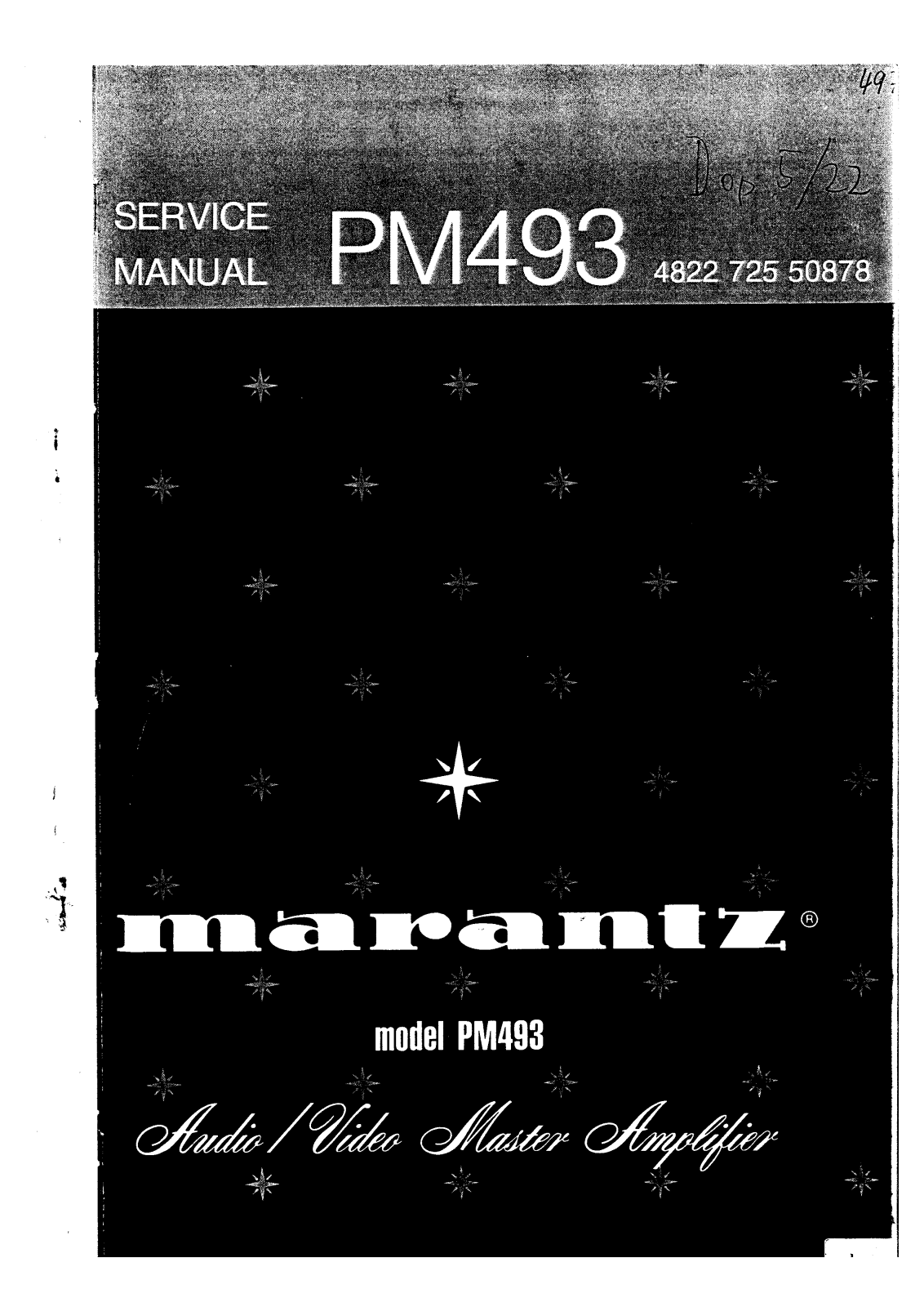 Marantz PM-493 Service Manual