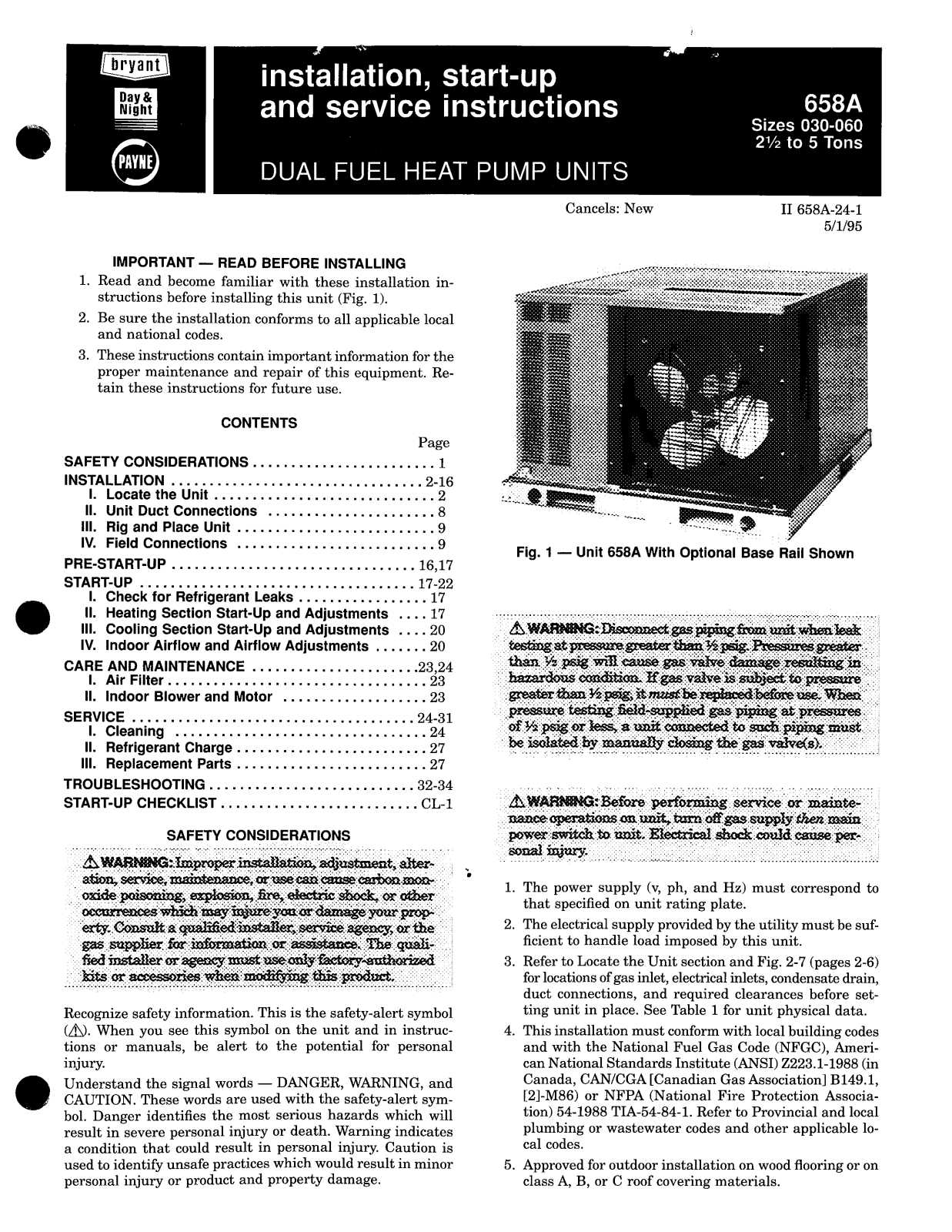 Bryant 658A User Manual