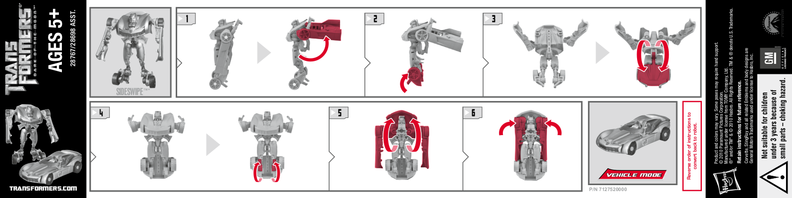 HASBRO TRANSFORMERS Legion Class SIDESWIPE User Manual