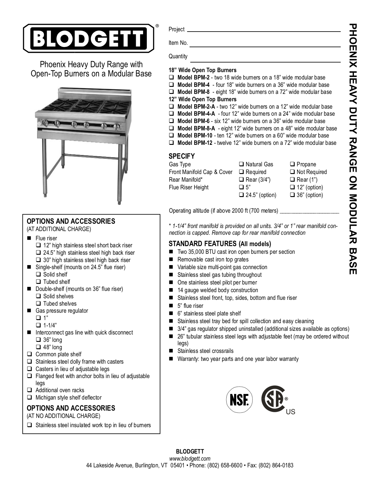 Blodgett BPM-2, BPM-4, BPM-8, BPM-2-A, BPM-4-A General Manual