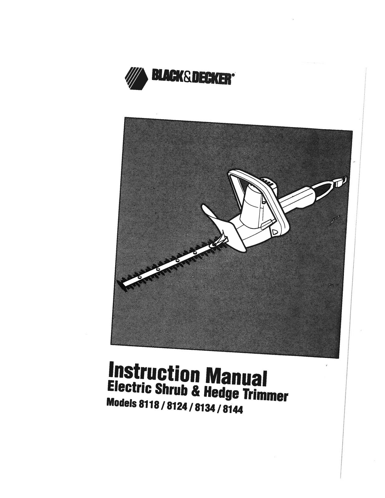 Black & Decker 8134, 8118, 8144 User Manual