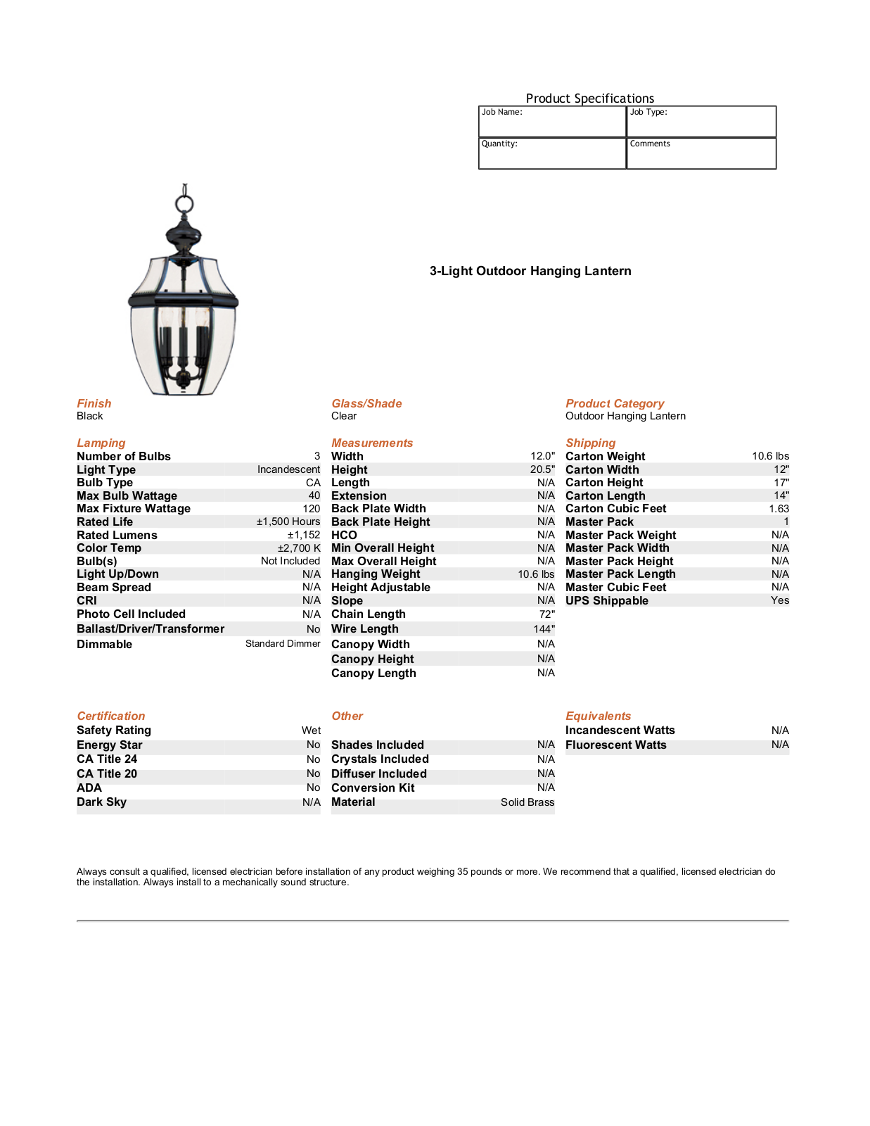 Lark Manor™ THPS1417 Specifications - ManualMachine.com