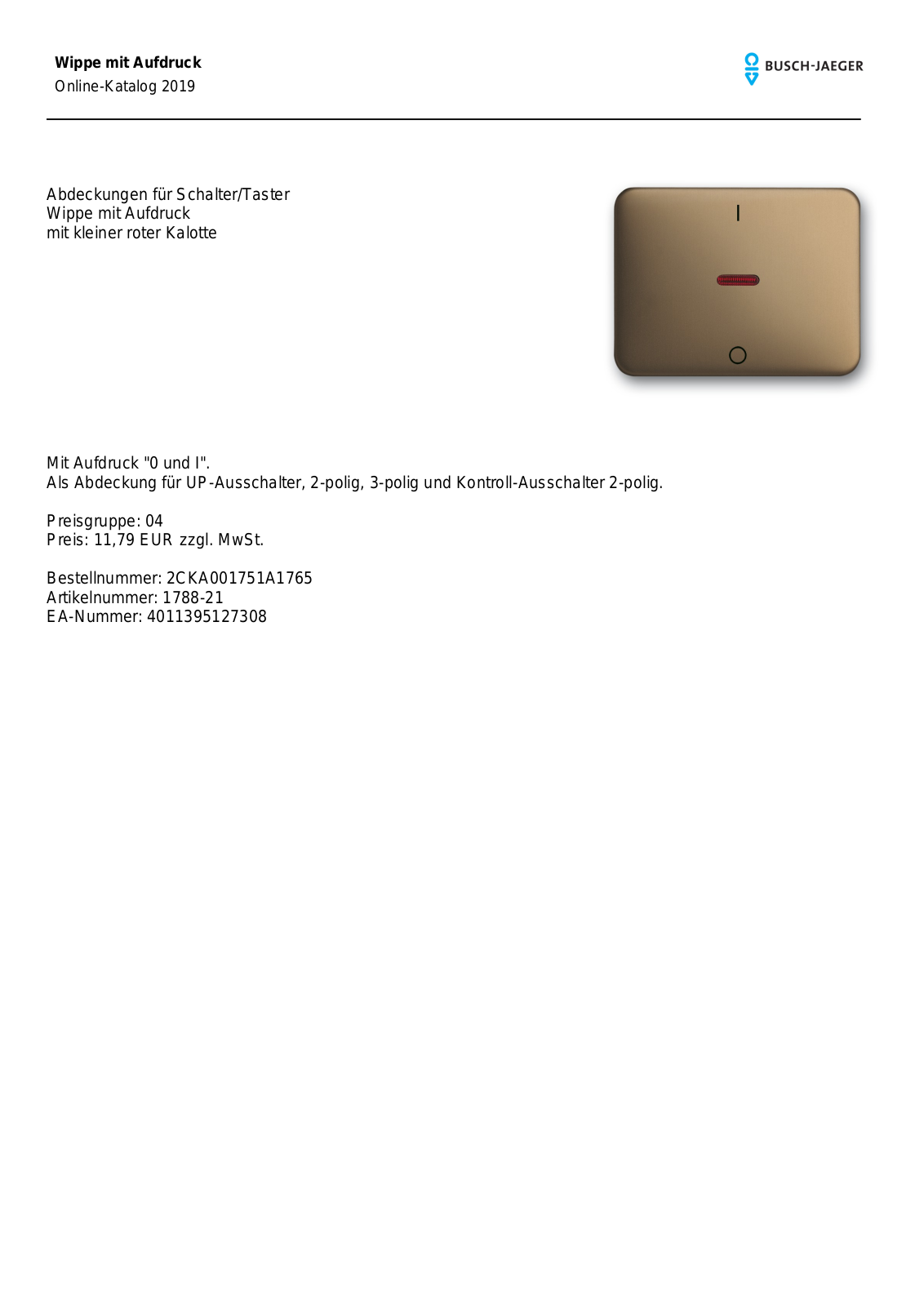 Busch-Jaeger 1788-21 User Manual - ManualMachine.com