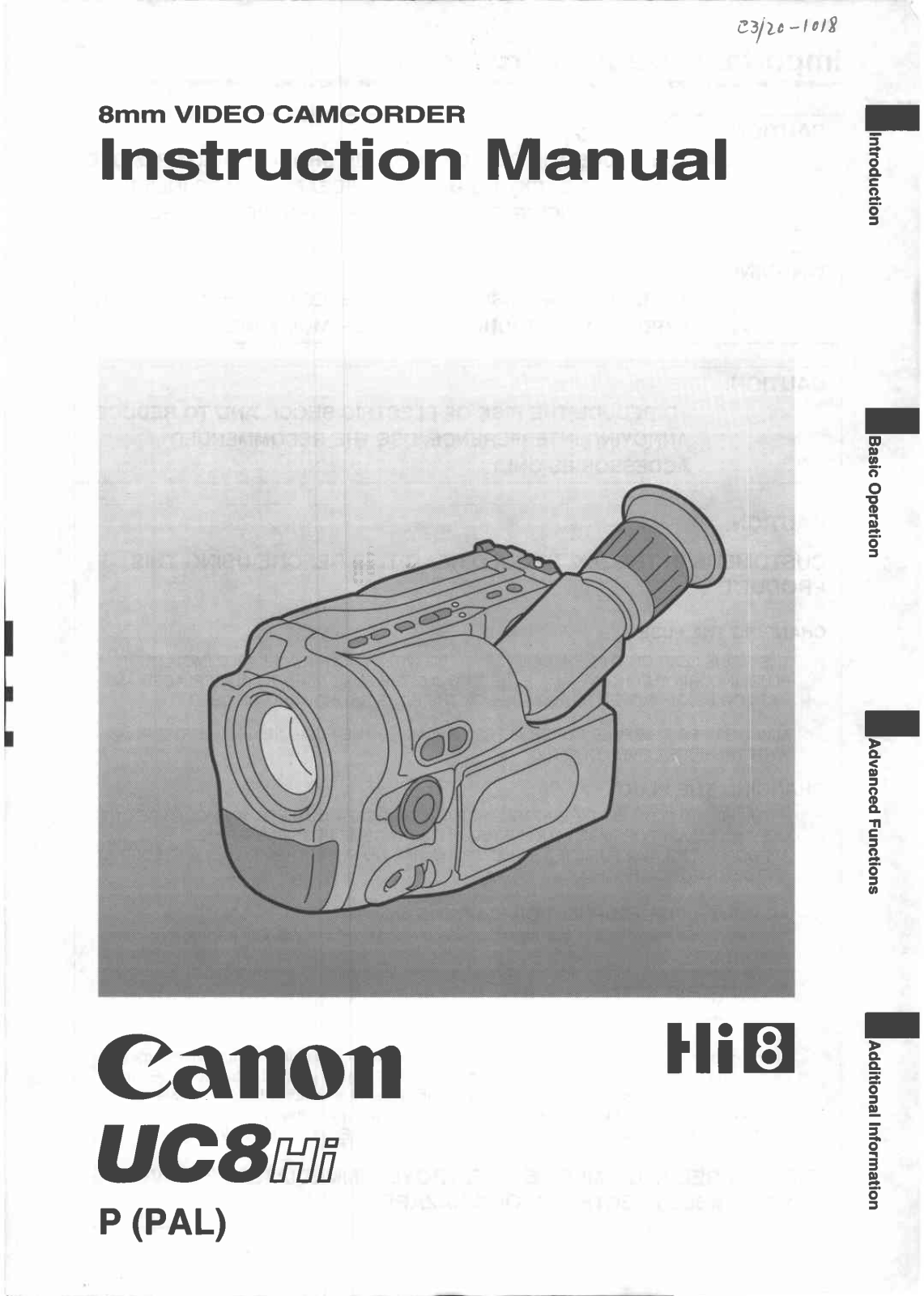 Canon UC 8 Hi User Manual