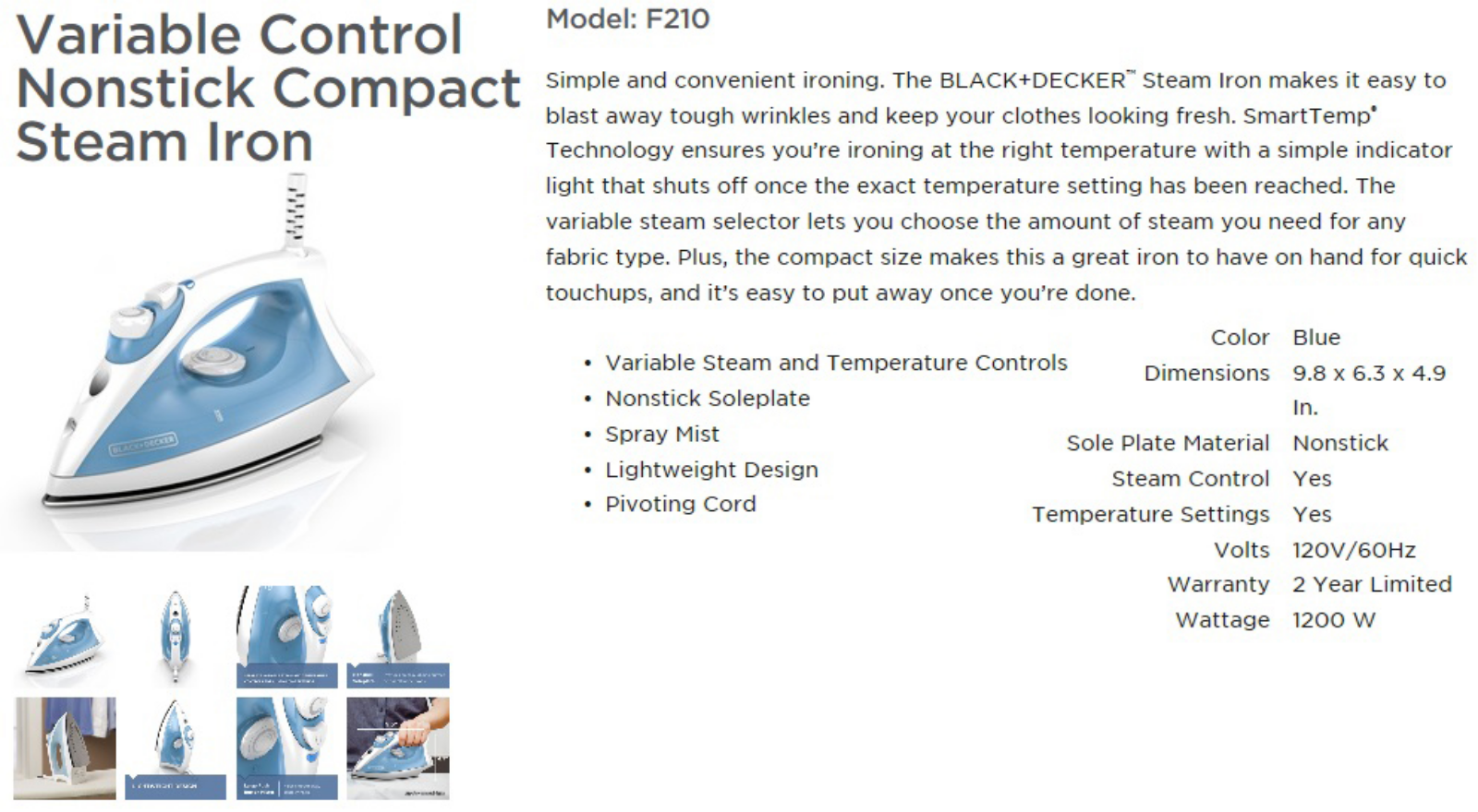 Black + Decker W001346866 Specifications - ManualMachine.com