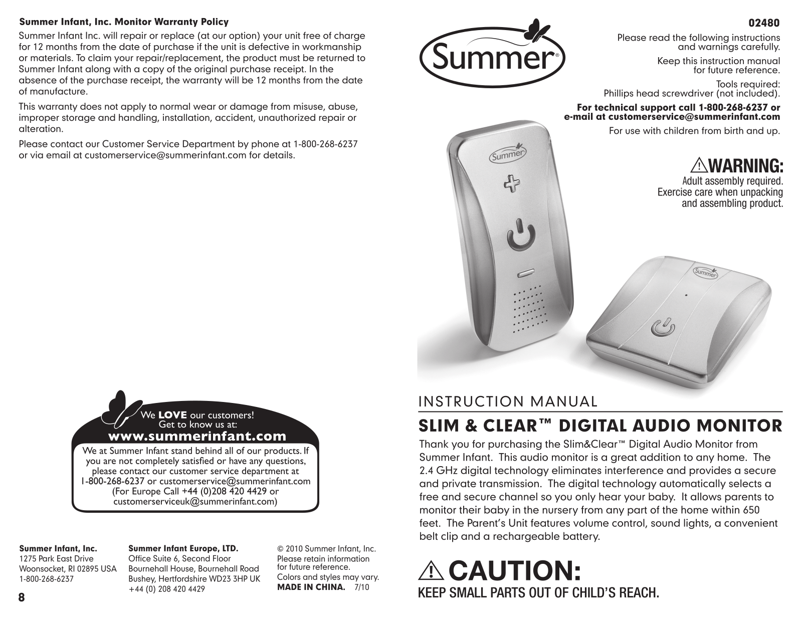 Summer Infant 02480 User Manual