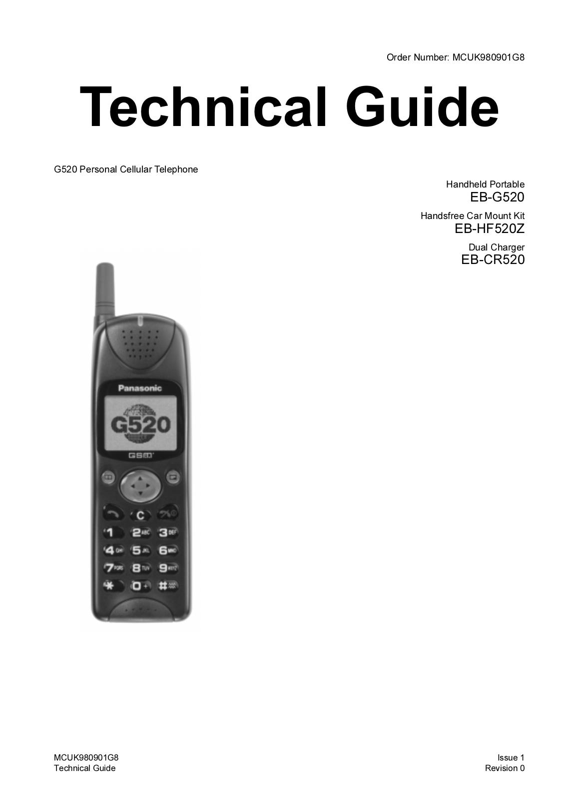 Panasonic G520 Service Manual