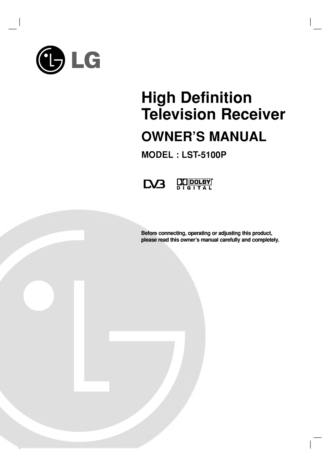 LG LST-5100P User Manual