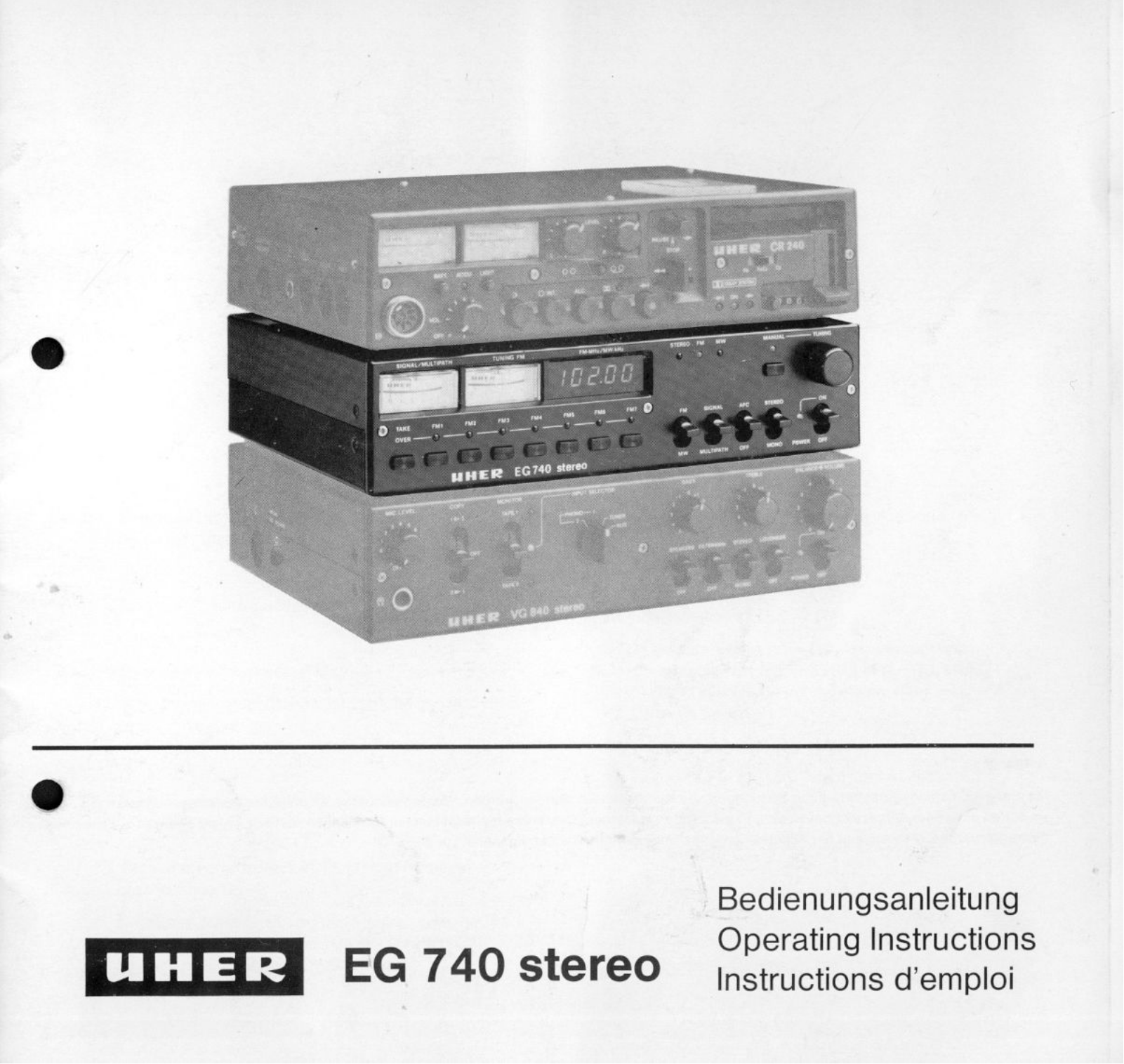Uher EG-740 Owners manual