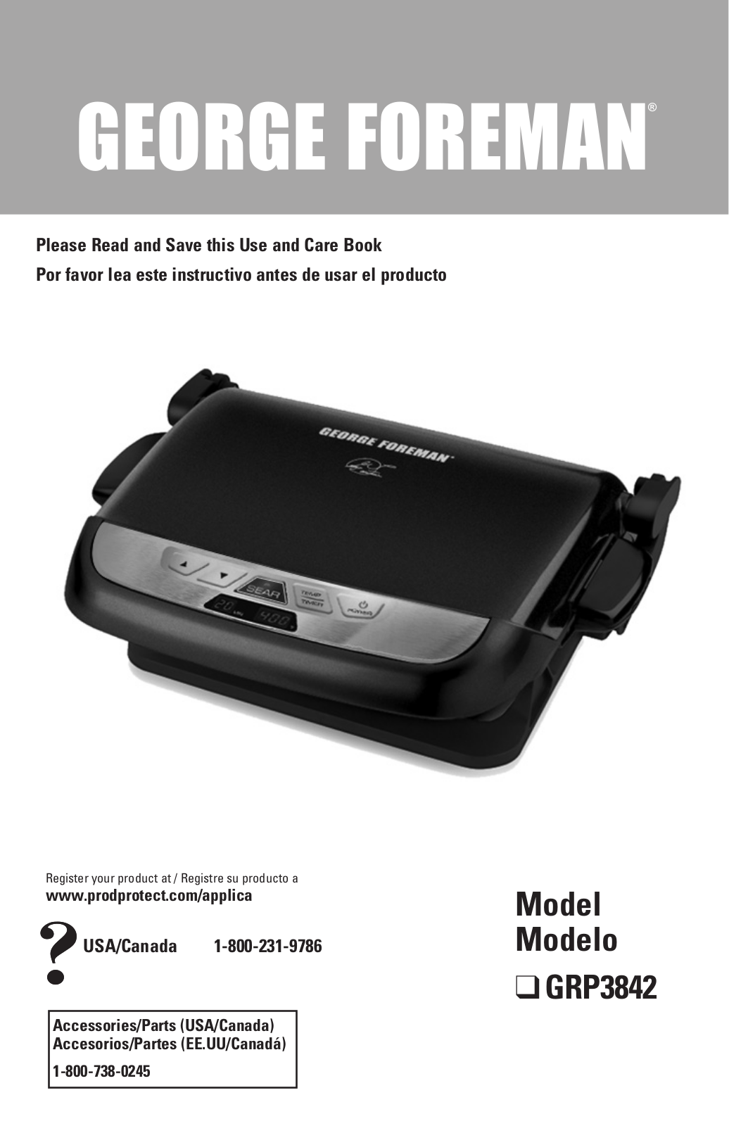 George Foreman GRP3842 User Manual