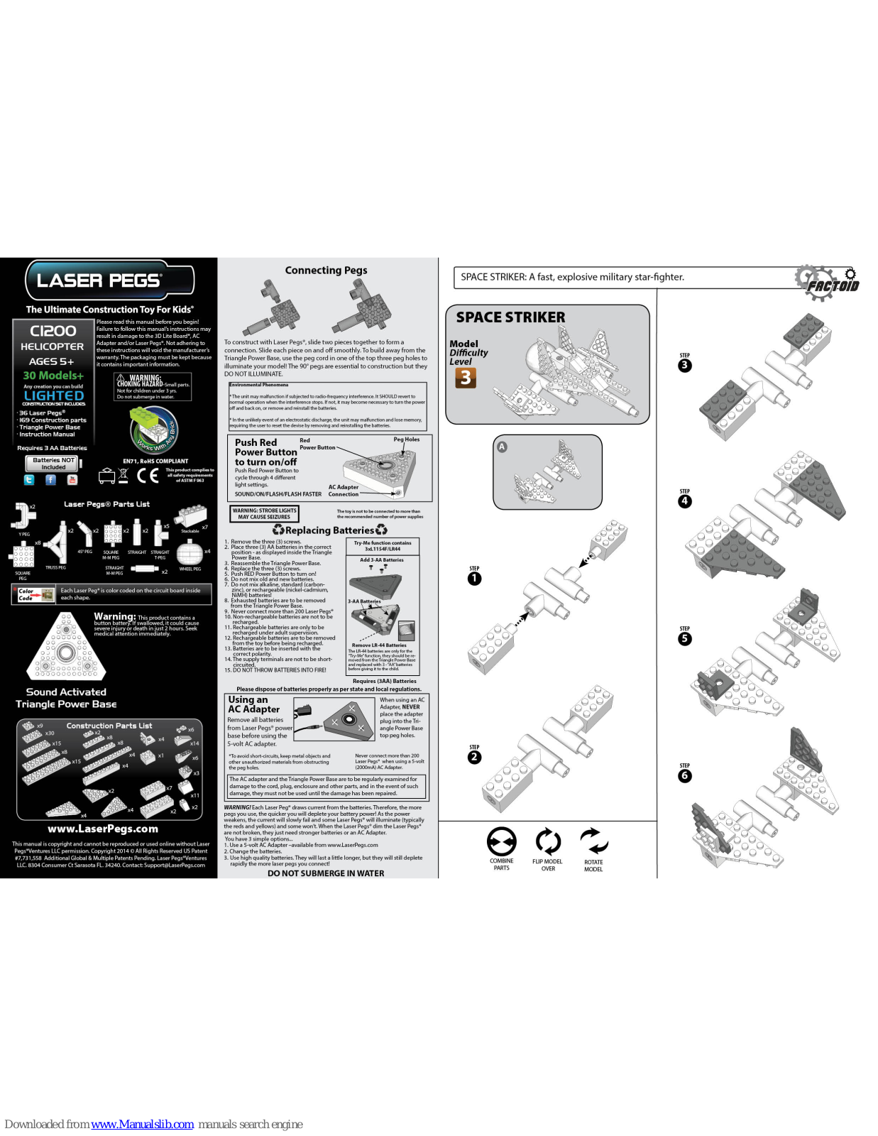 Laser Pegs CI200 Assembly Instructions Manual