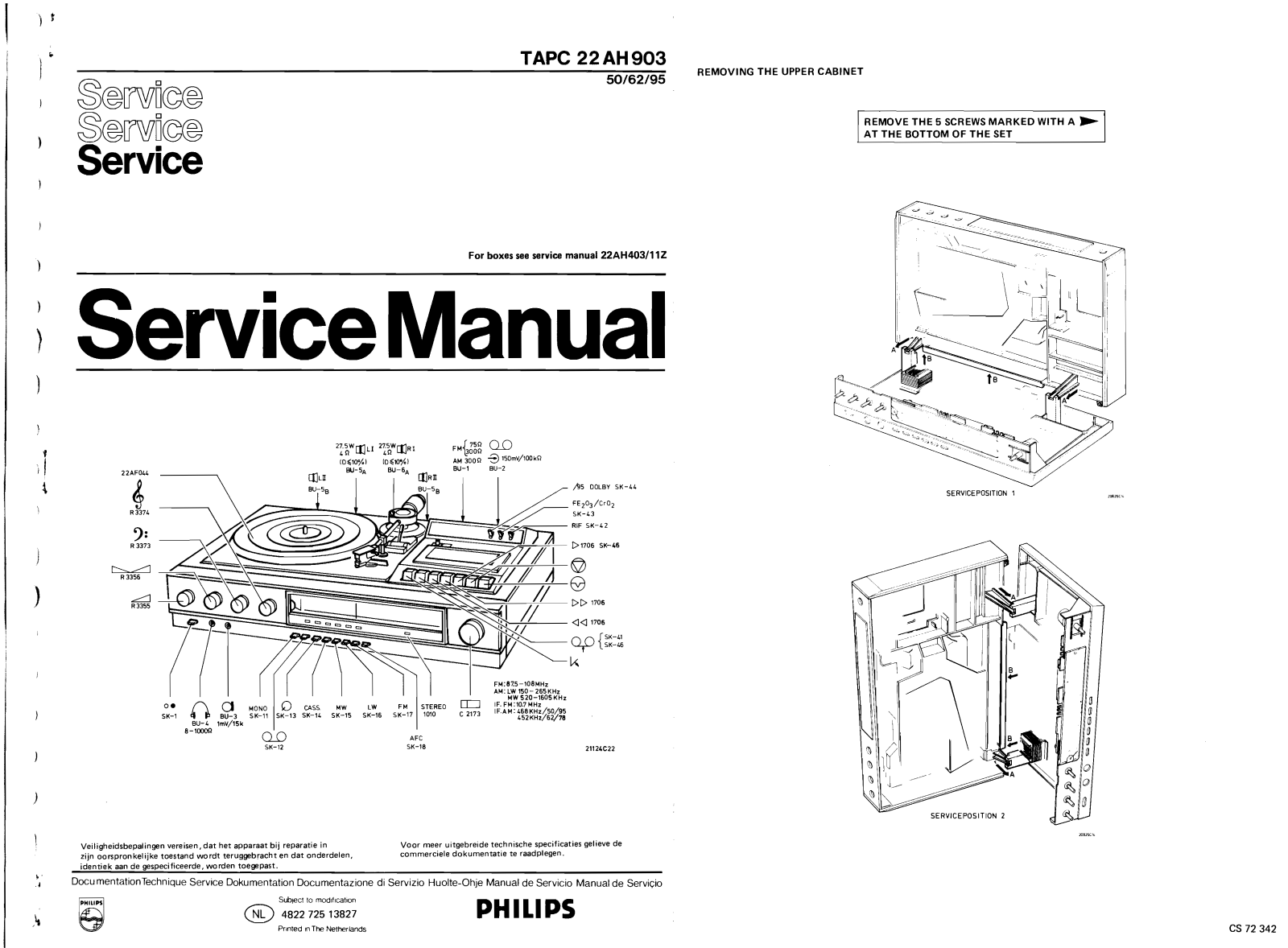 Philips 22-AH-903 Service Manual