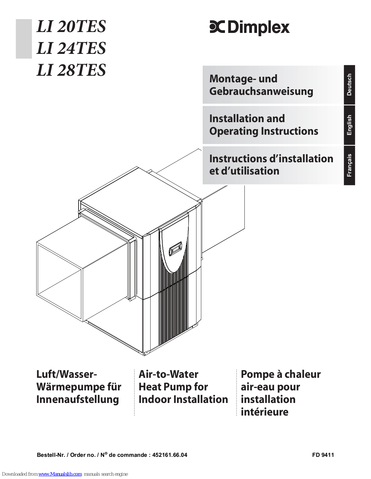 Dimplex LI 20TES, LI 28TES, LI 24TES Installation And Operating Instructions Manual