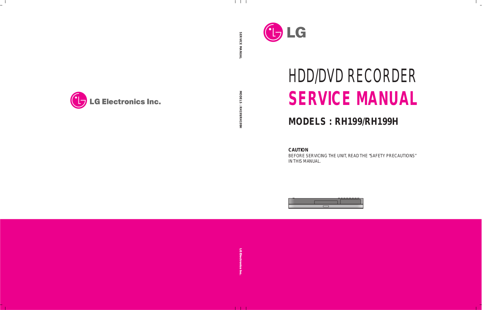 LG RH-199 Service manual