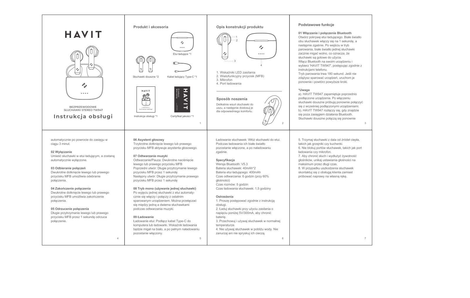 HAVIT TW947 User guide - ManualMachine.com