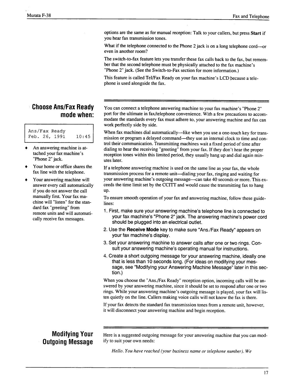 Muratec F-38 User Manual part 3