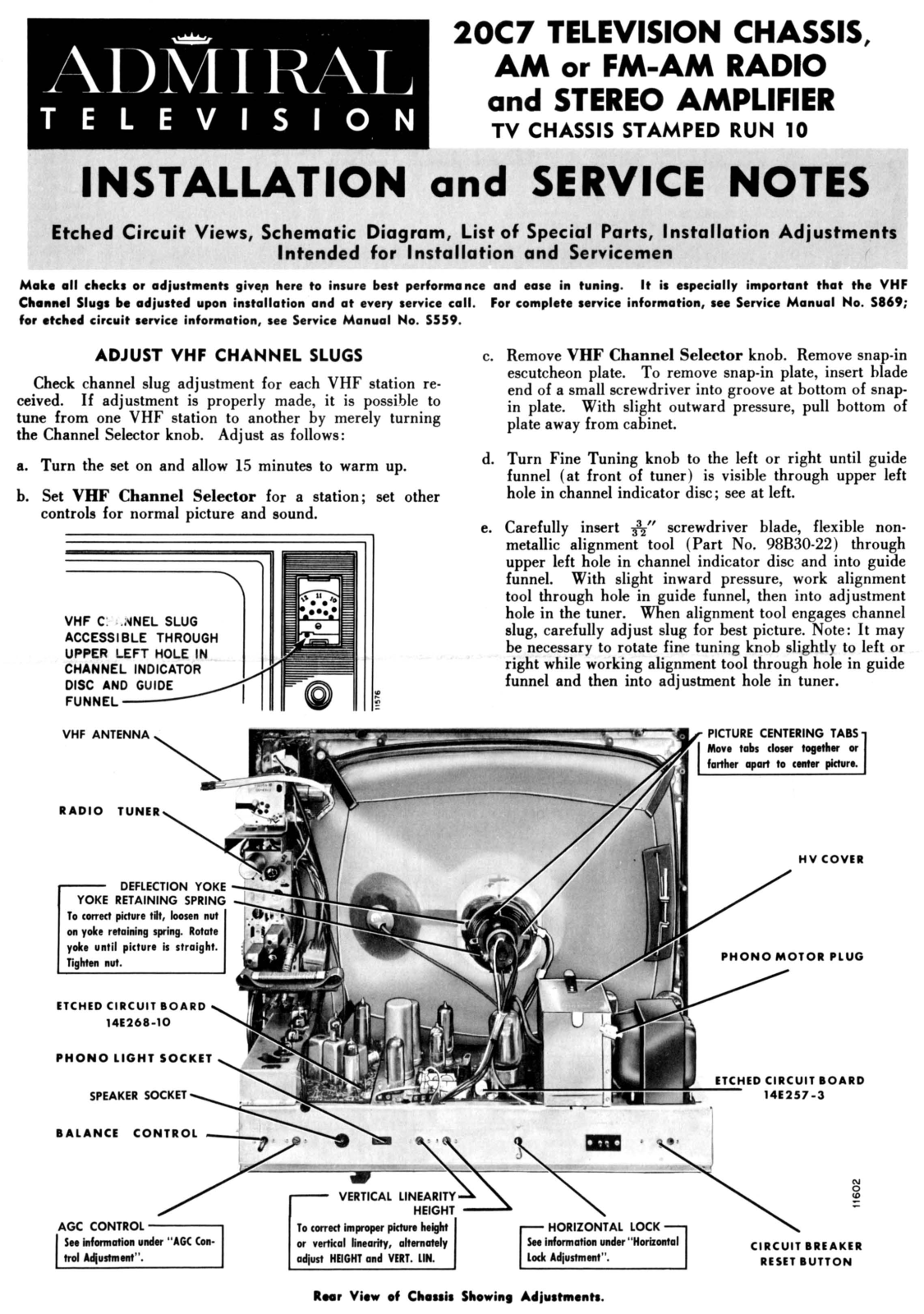 Admiral 20C7 Schematic