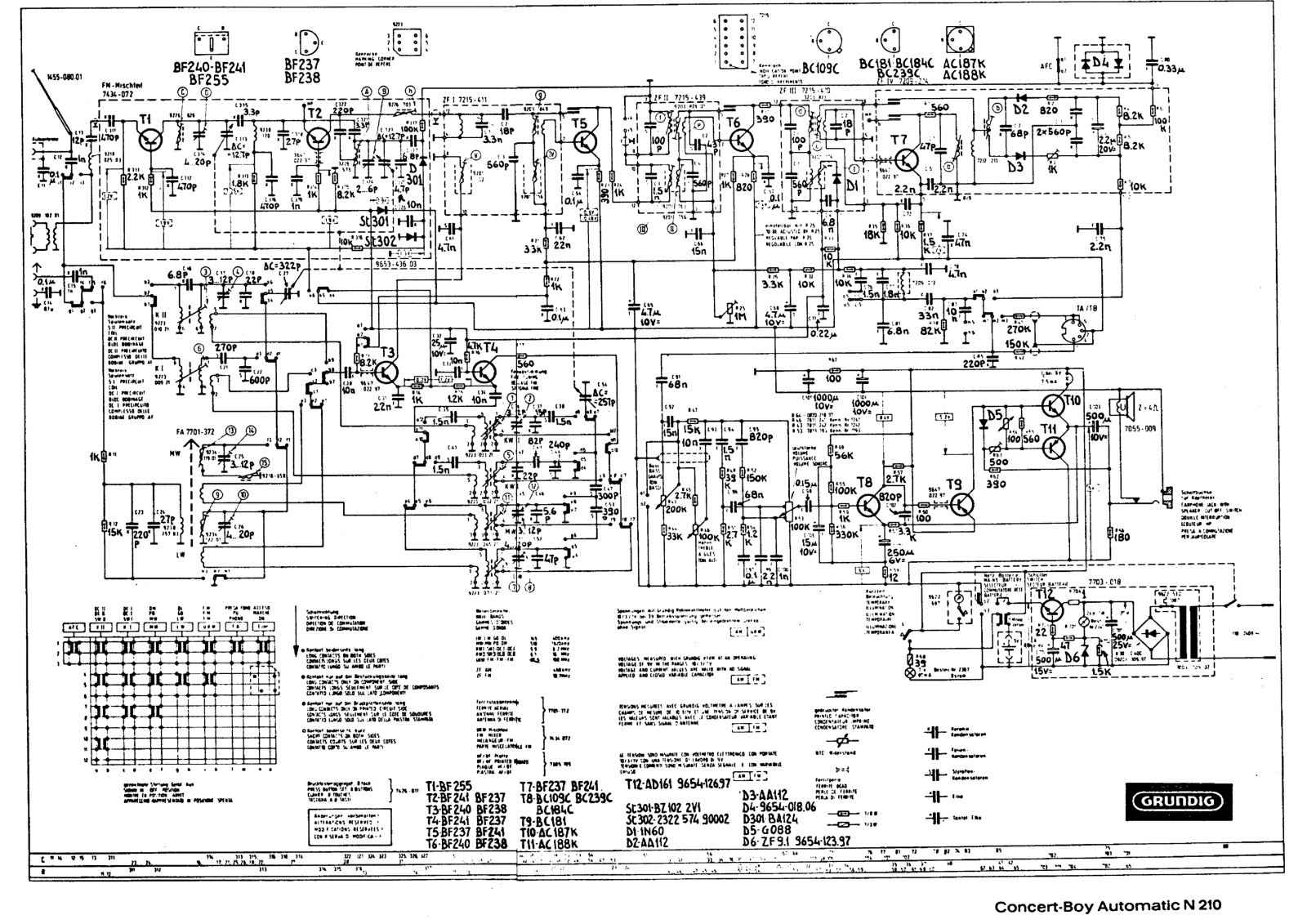 Grundig Concert-Boy-210 Schematic