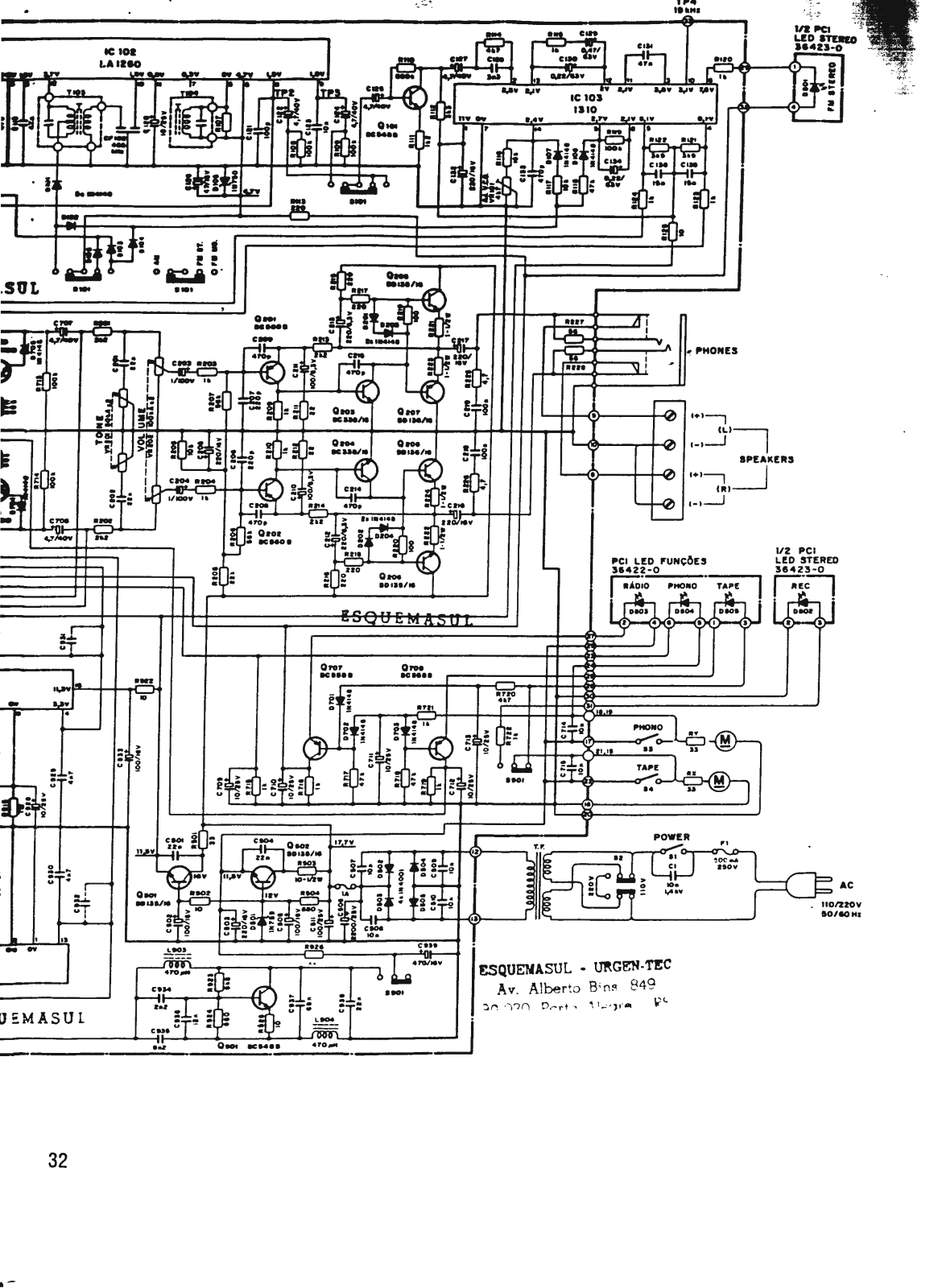 CCE SHC5400 Schematic