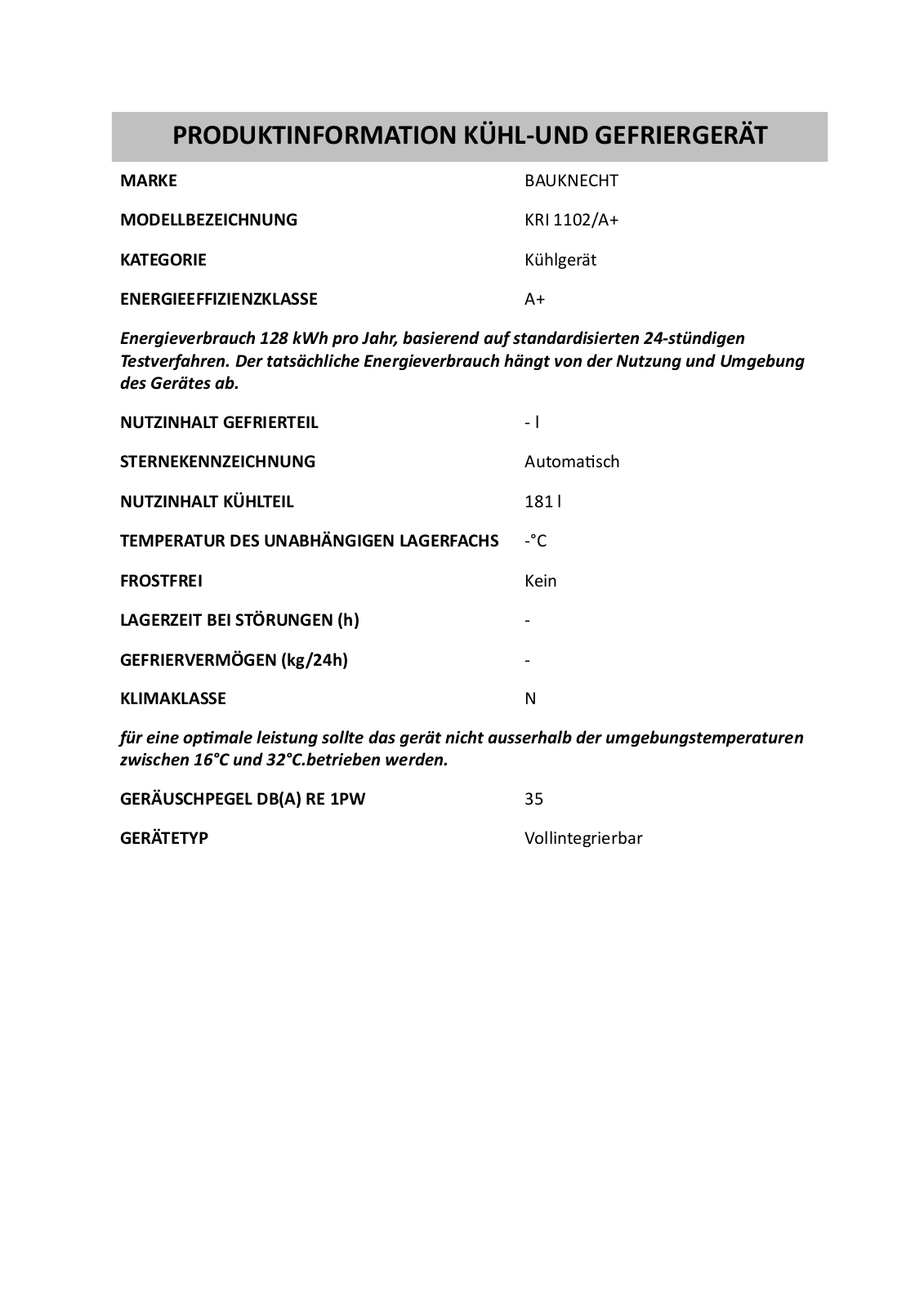 Whirlpool KRI 1102/A INSTRUCTION FOR USE