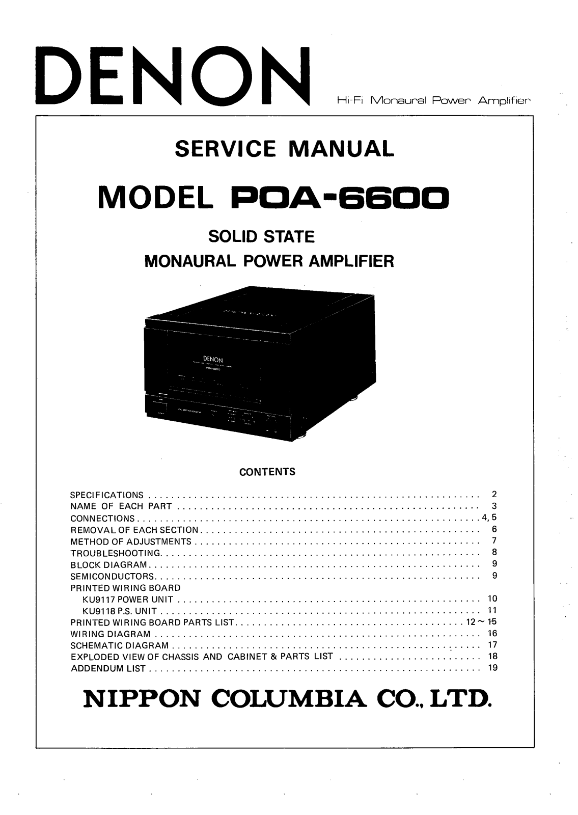 Denon POA-6600 Service Manual 2