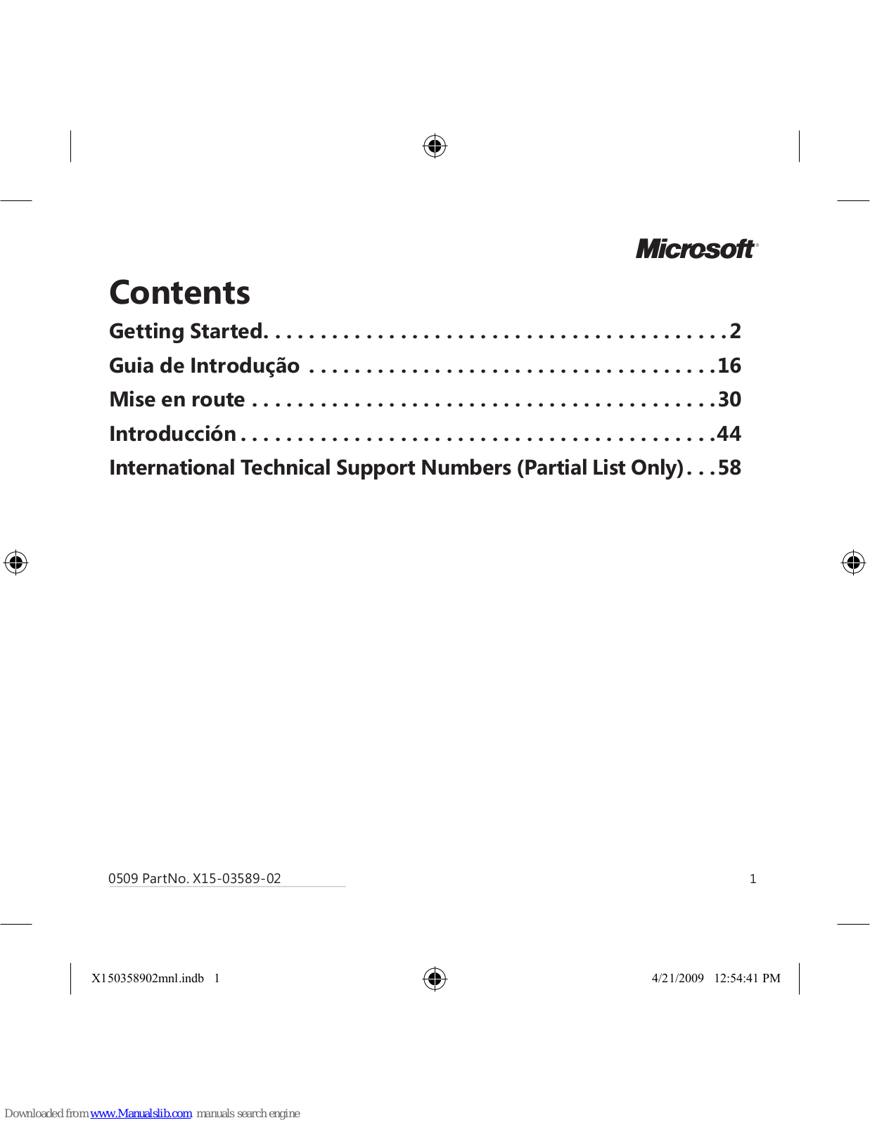 Microsoft ANB-00001, ZV1-00004, ZHA-00001 User Manual