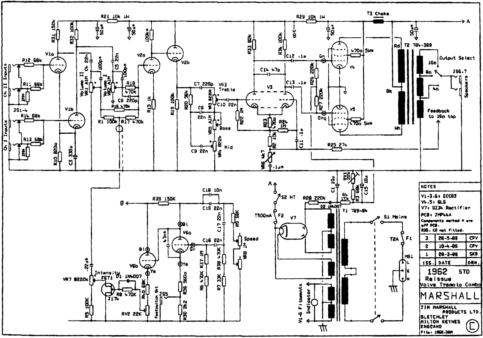 Marshall 1962 schematic