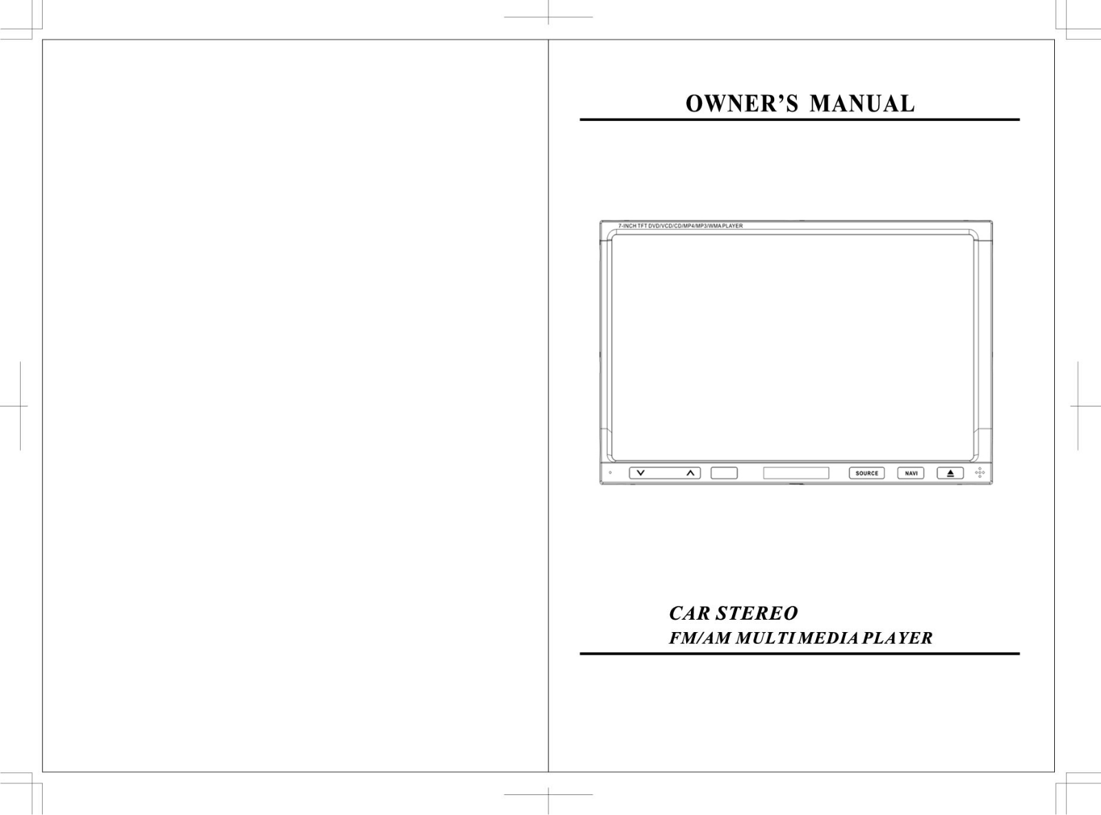 Xtrons TD702G User Manual