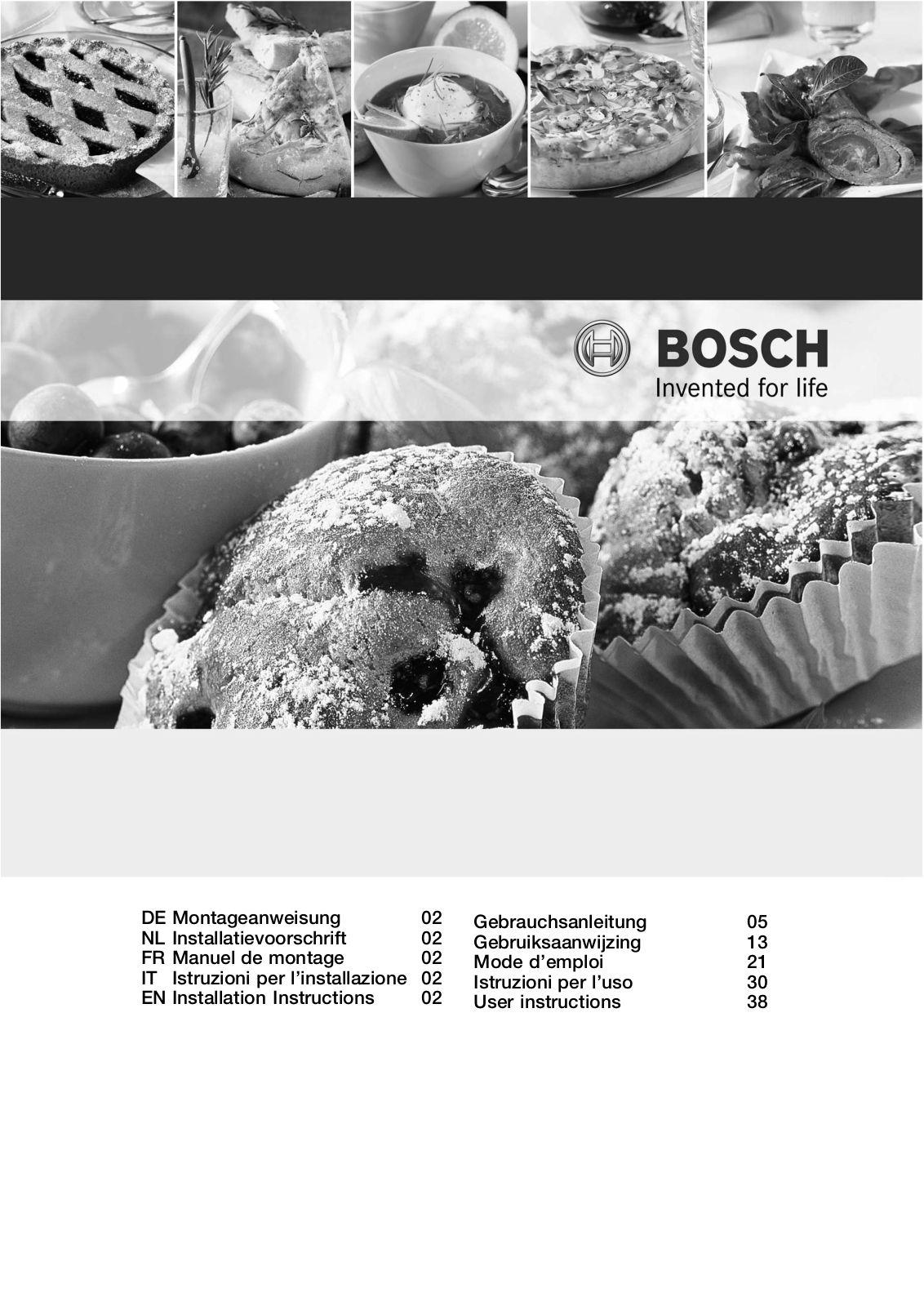 BOSCH PIA611T14E User Manual