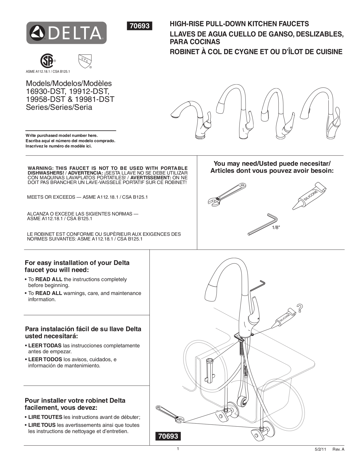 Factory Direct Hardware 16930-DST User Manual