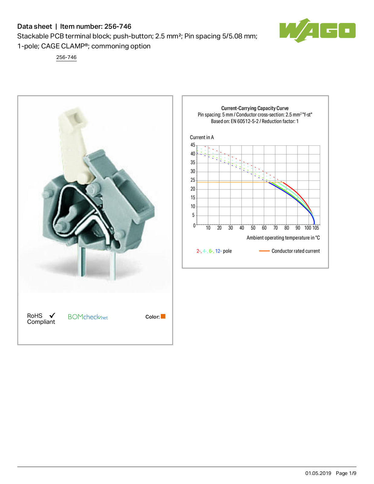 Wago 256-746 Data Sheet