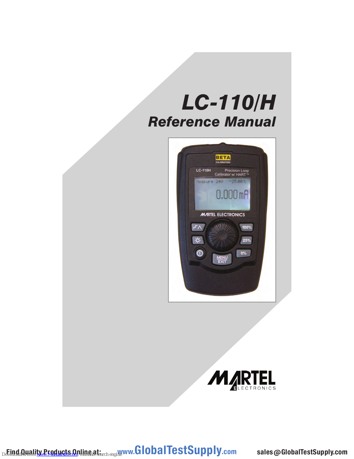 Martel LC-110, LC-110H Reference Manual